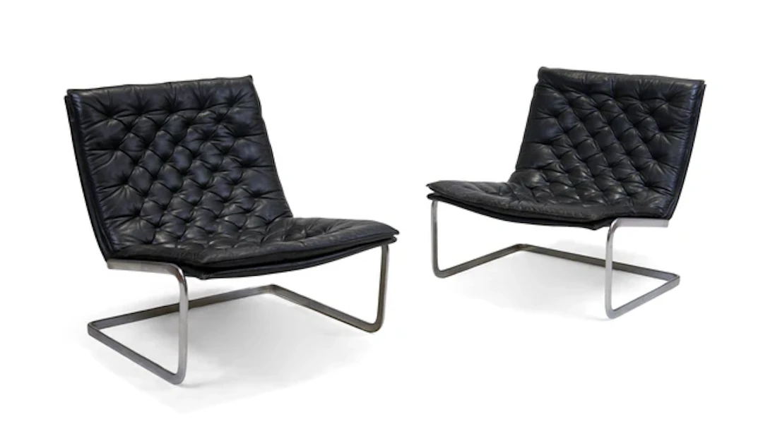 Jorgen Kastholm (1931-2007) for Kill International Pair of lounge chairs