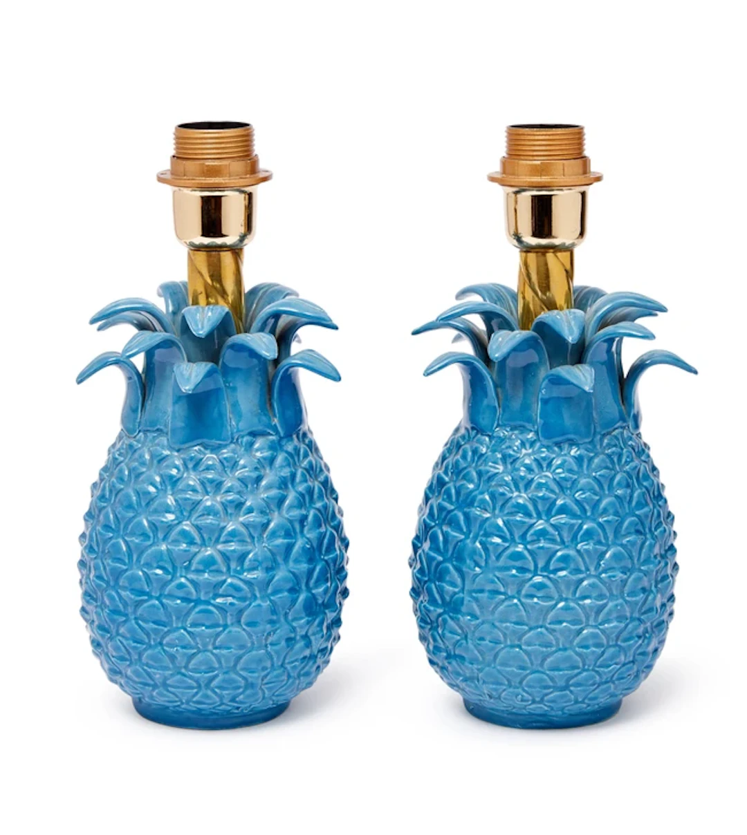 Italian Pair of pineapple table lamps