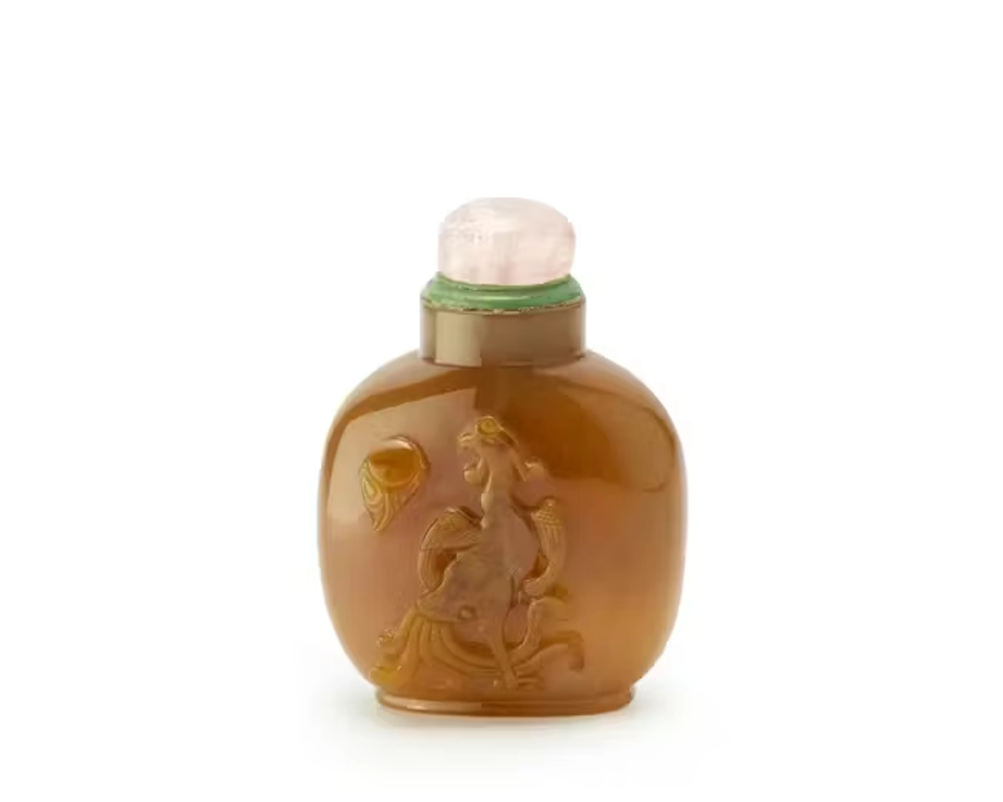 A Chinese agate snuff bottle Qing dynasty