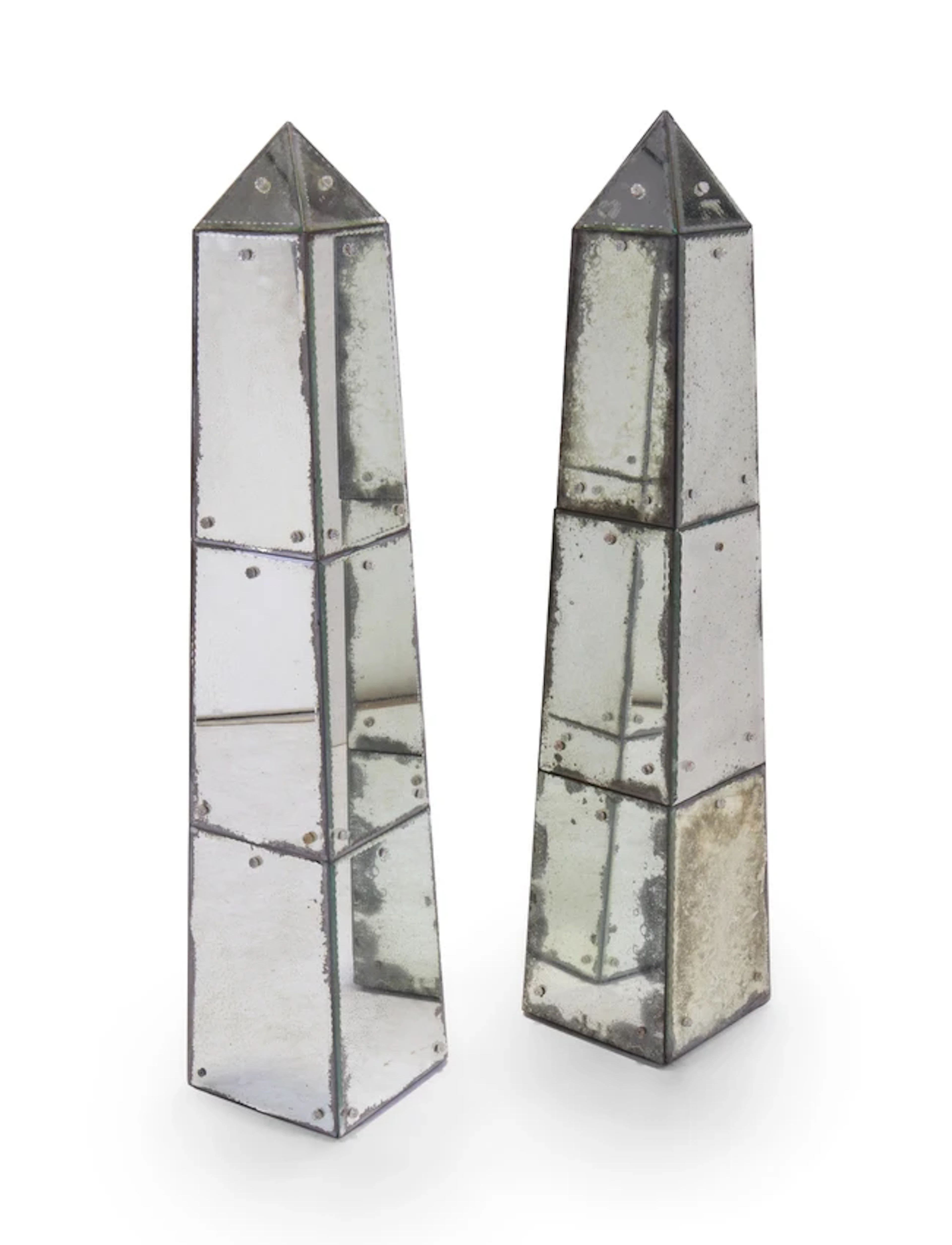 Paolo Moschino Pair of mirrored obelisks