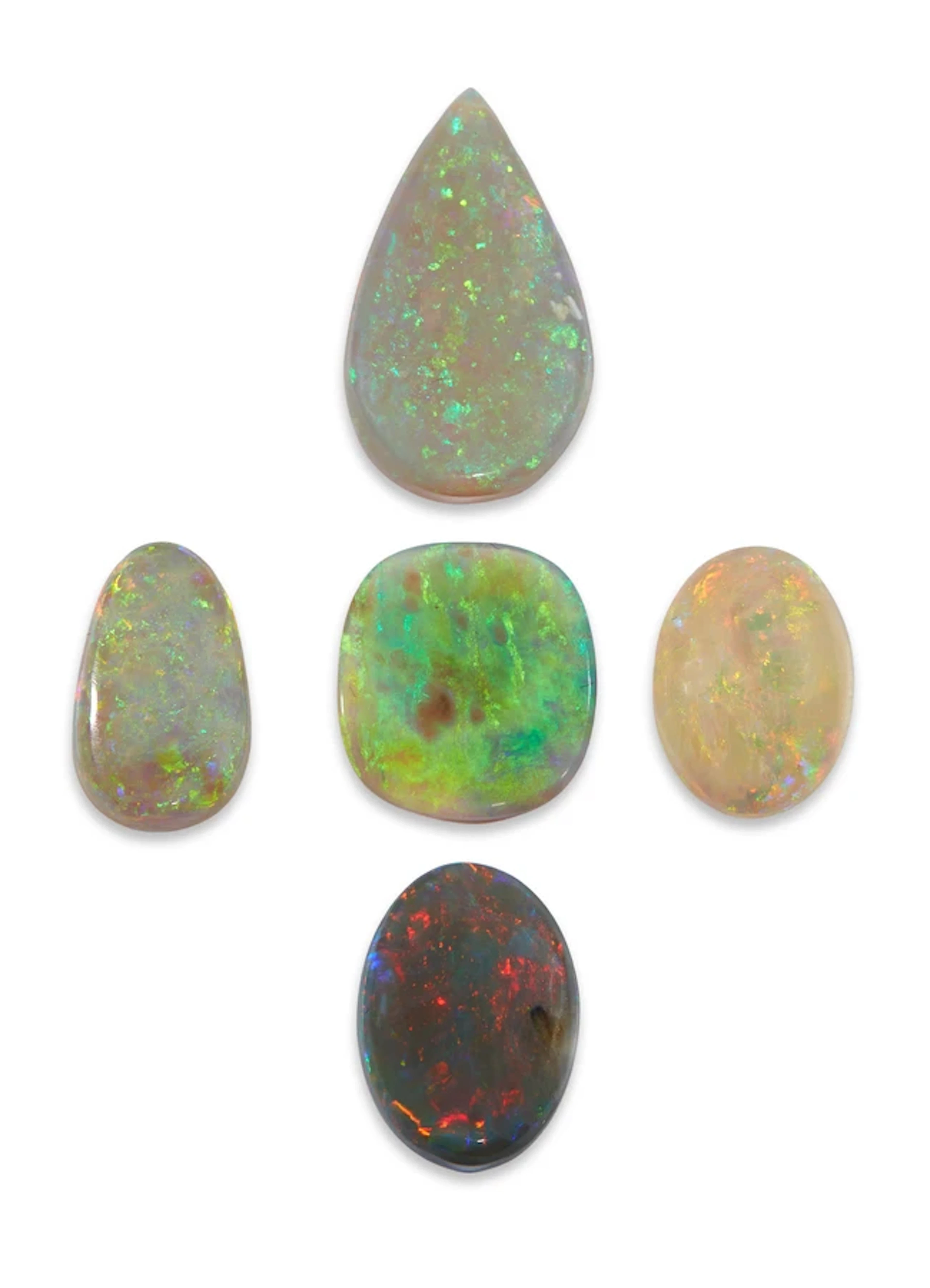 A group of unmounted opals