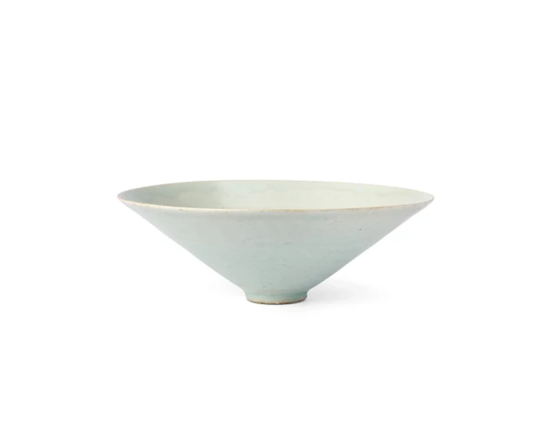 A Chinese moulded qingbai ‘phoenix’ conical bowl Song...