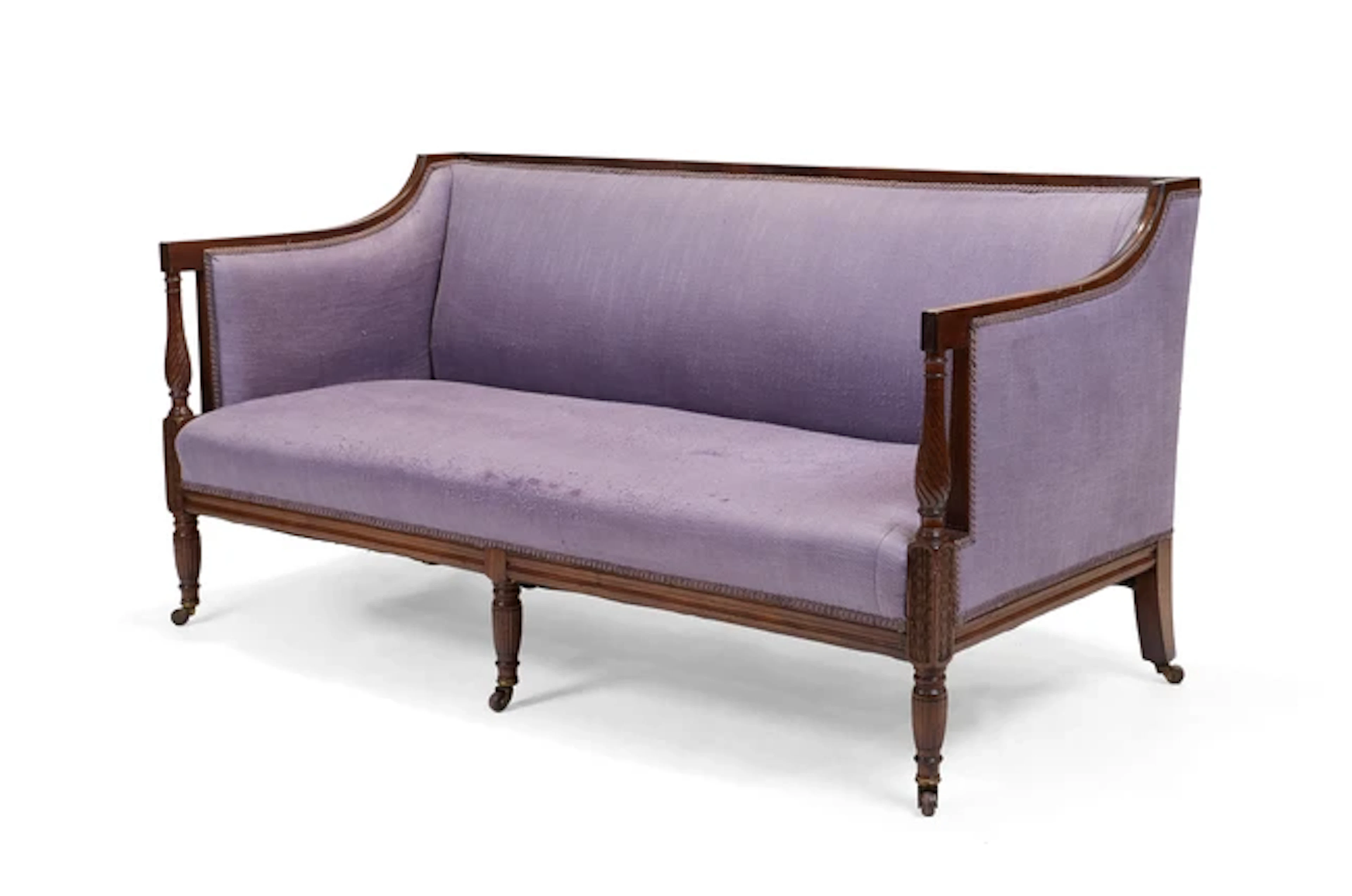 A Victorian mahogany sofa