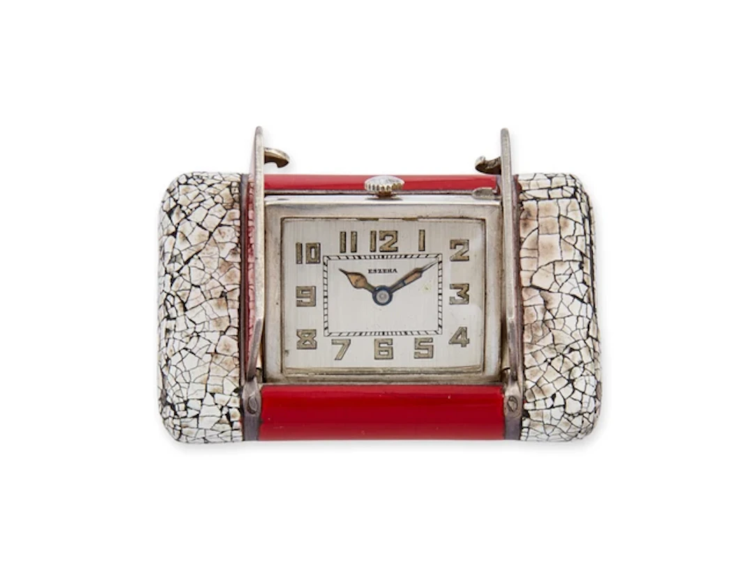 Karl Scheufele for Eszeha Art Deco travelling clock