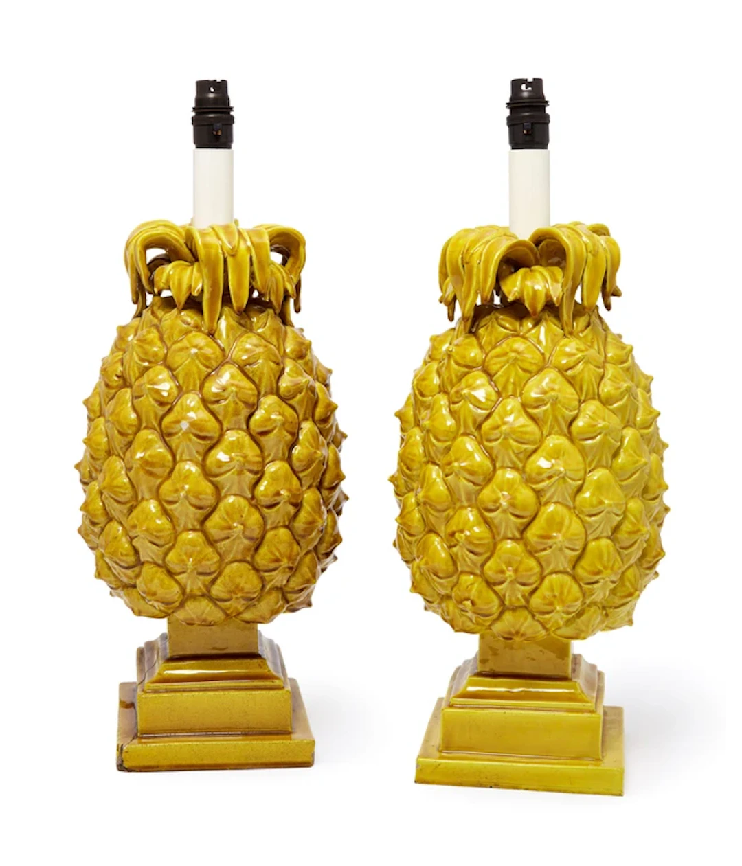 Italian Pair of Pineapple table lamps