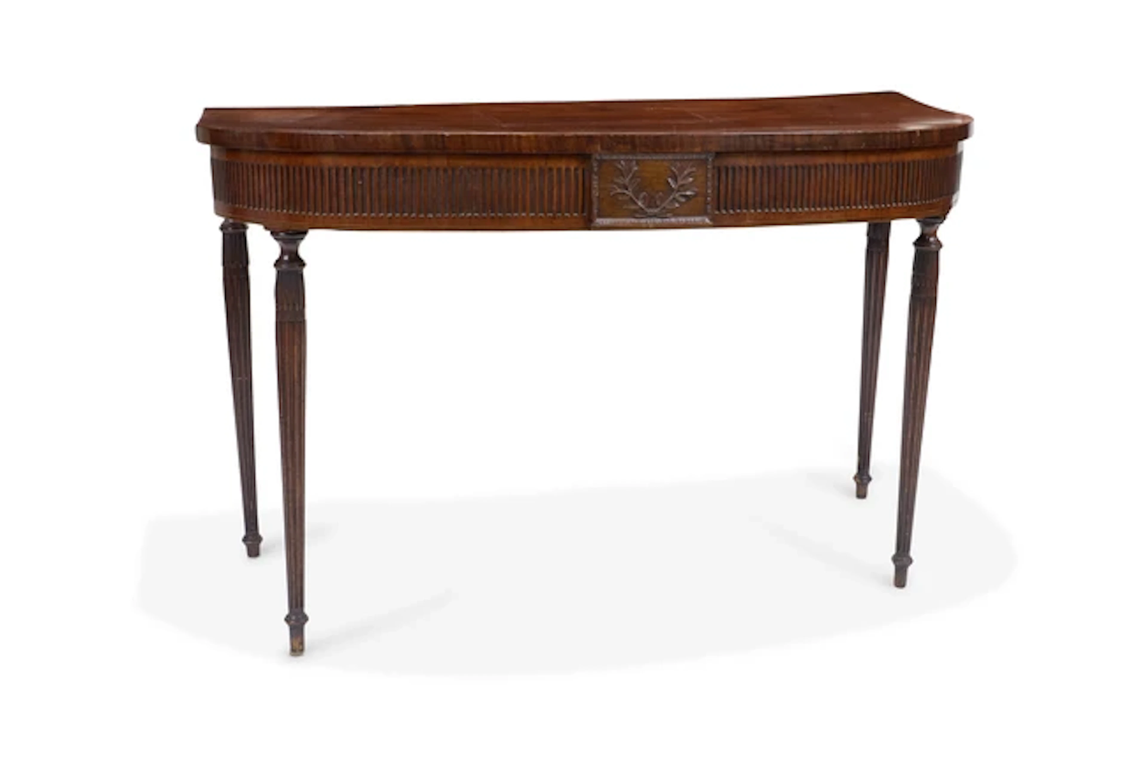 A George III mahogany bow front serving table