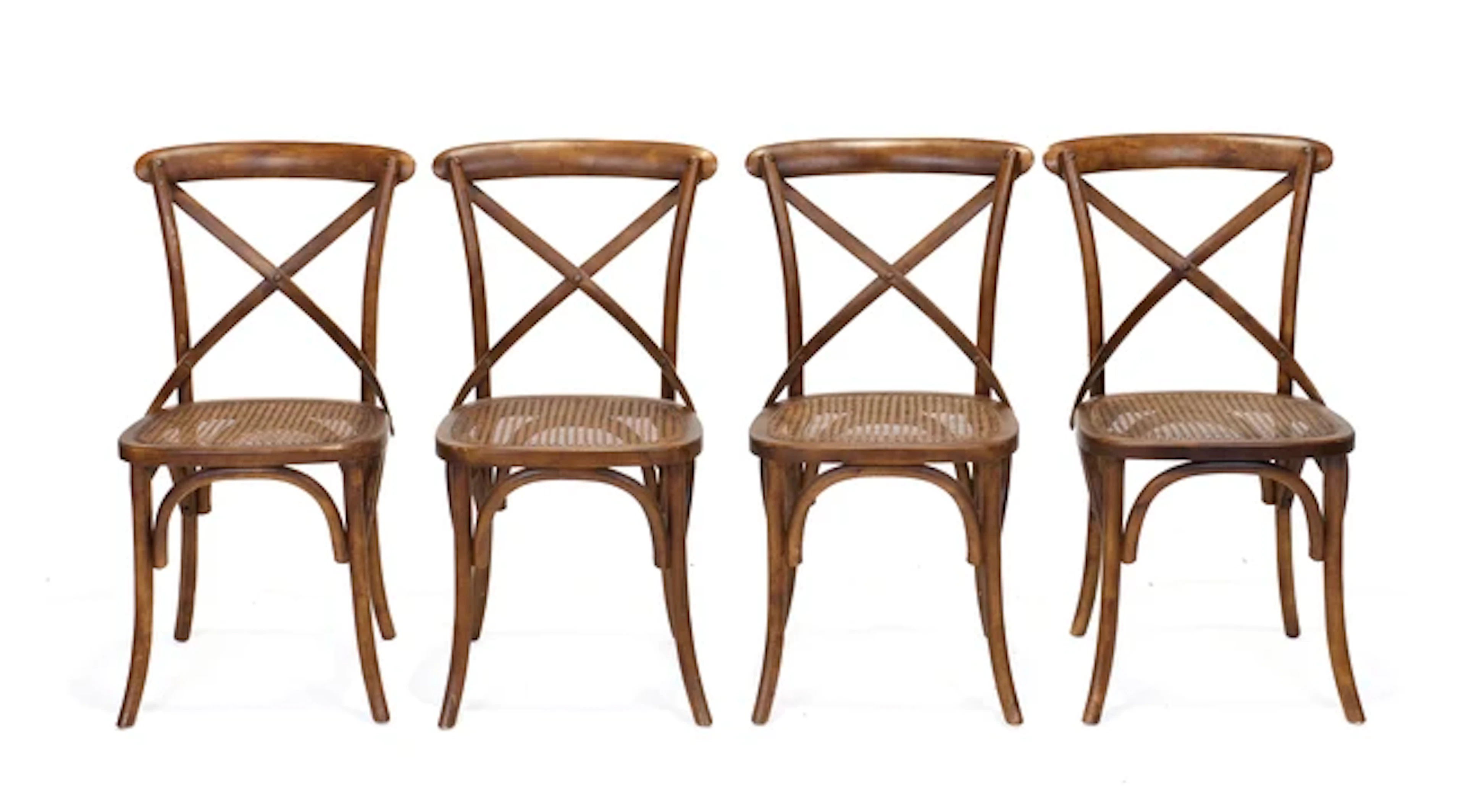 Oka Set of four Carmargue bentwood dining chairs