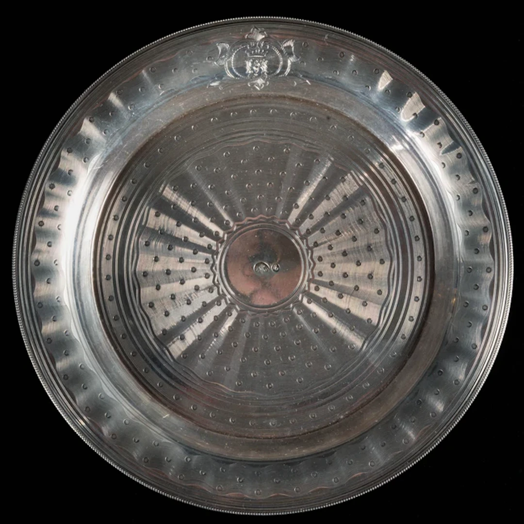 An Ottoman silver dish in the “Aznavour” style