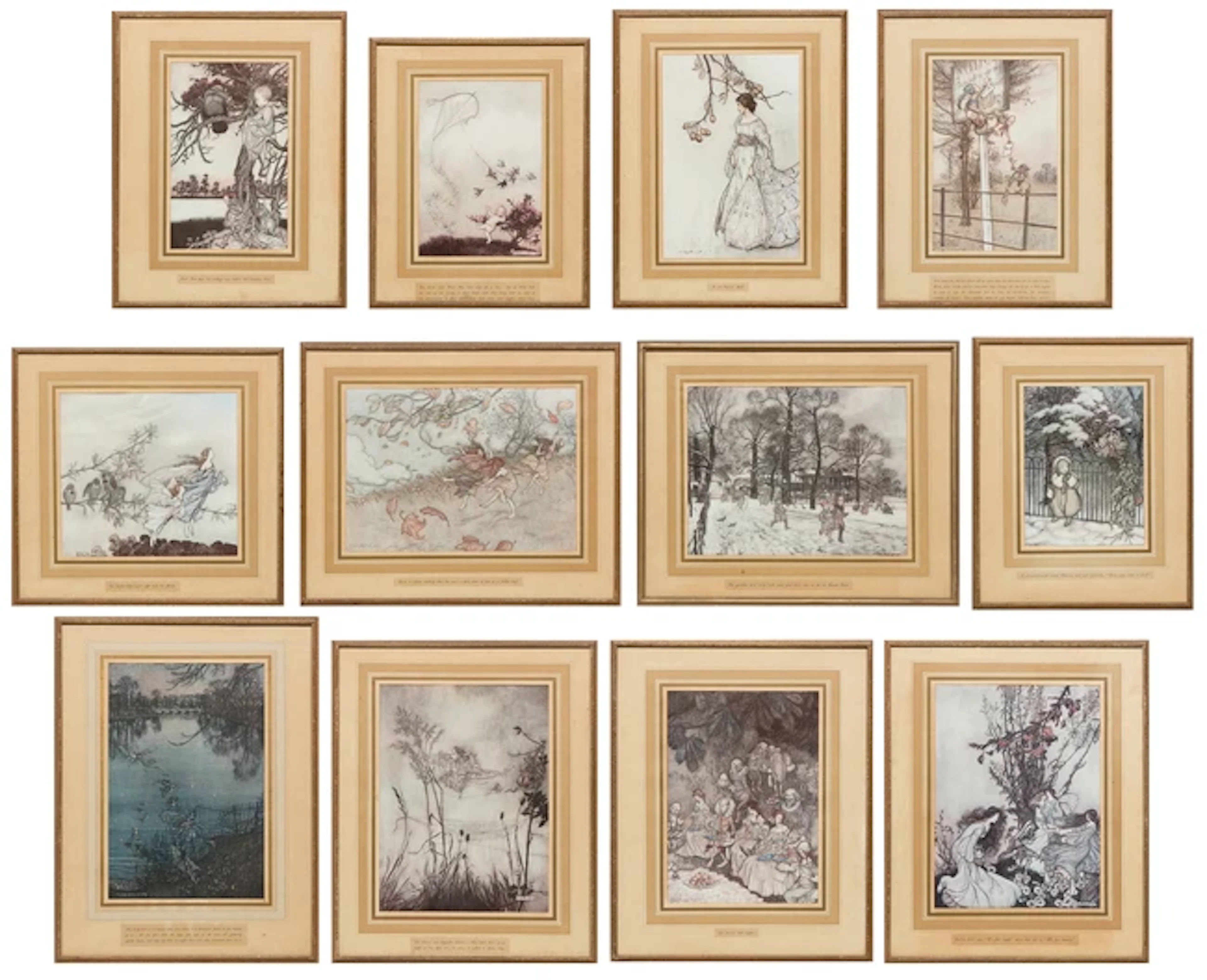 Arthur Rackham RWS (British 1867-1939) Twelve plates