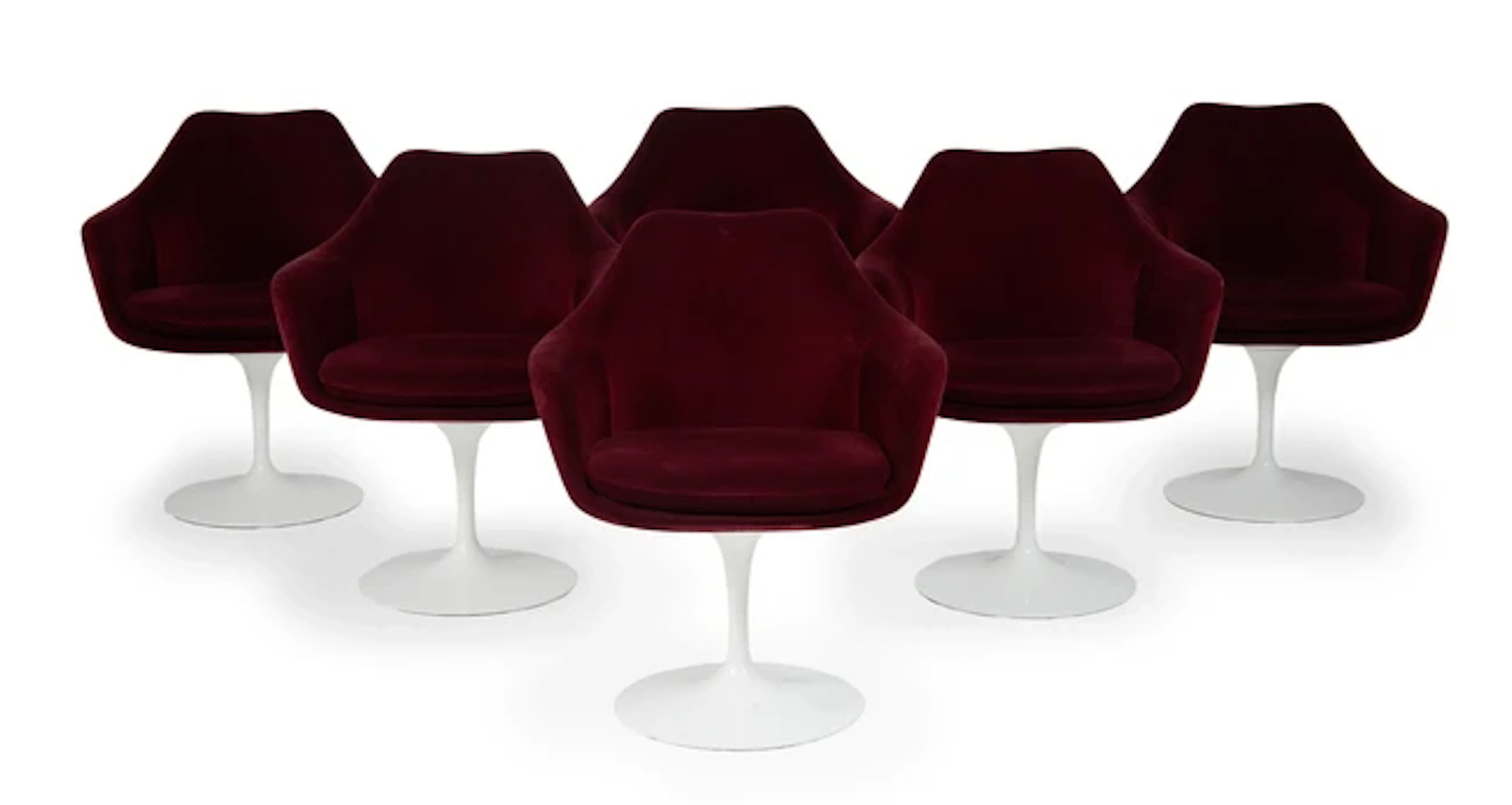 Eero Saarinen (1910-1961) for Knoll International Set of six Tulip armchairs