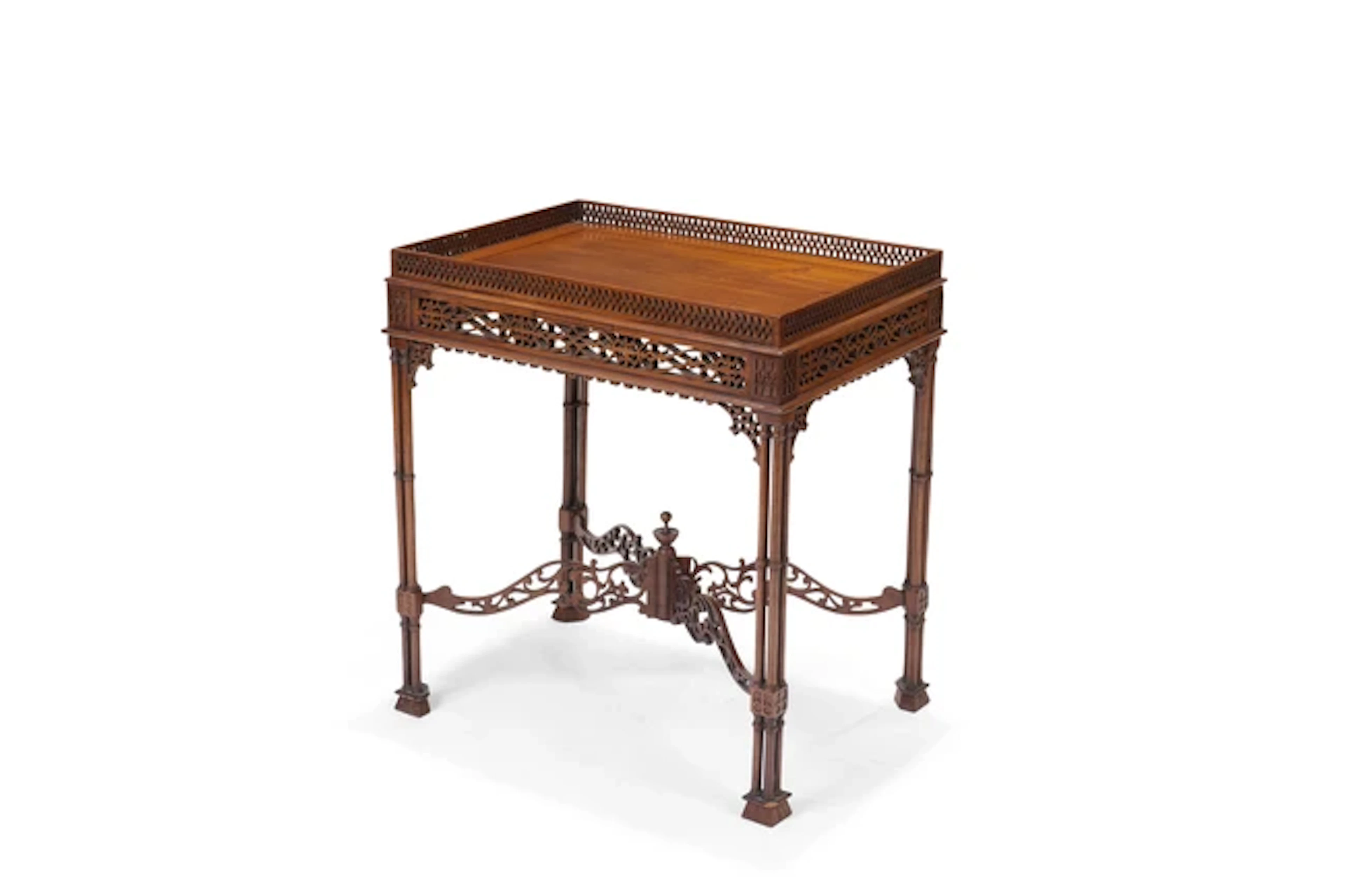 An English mahogany silver table