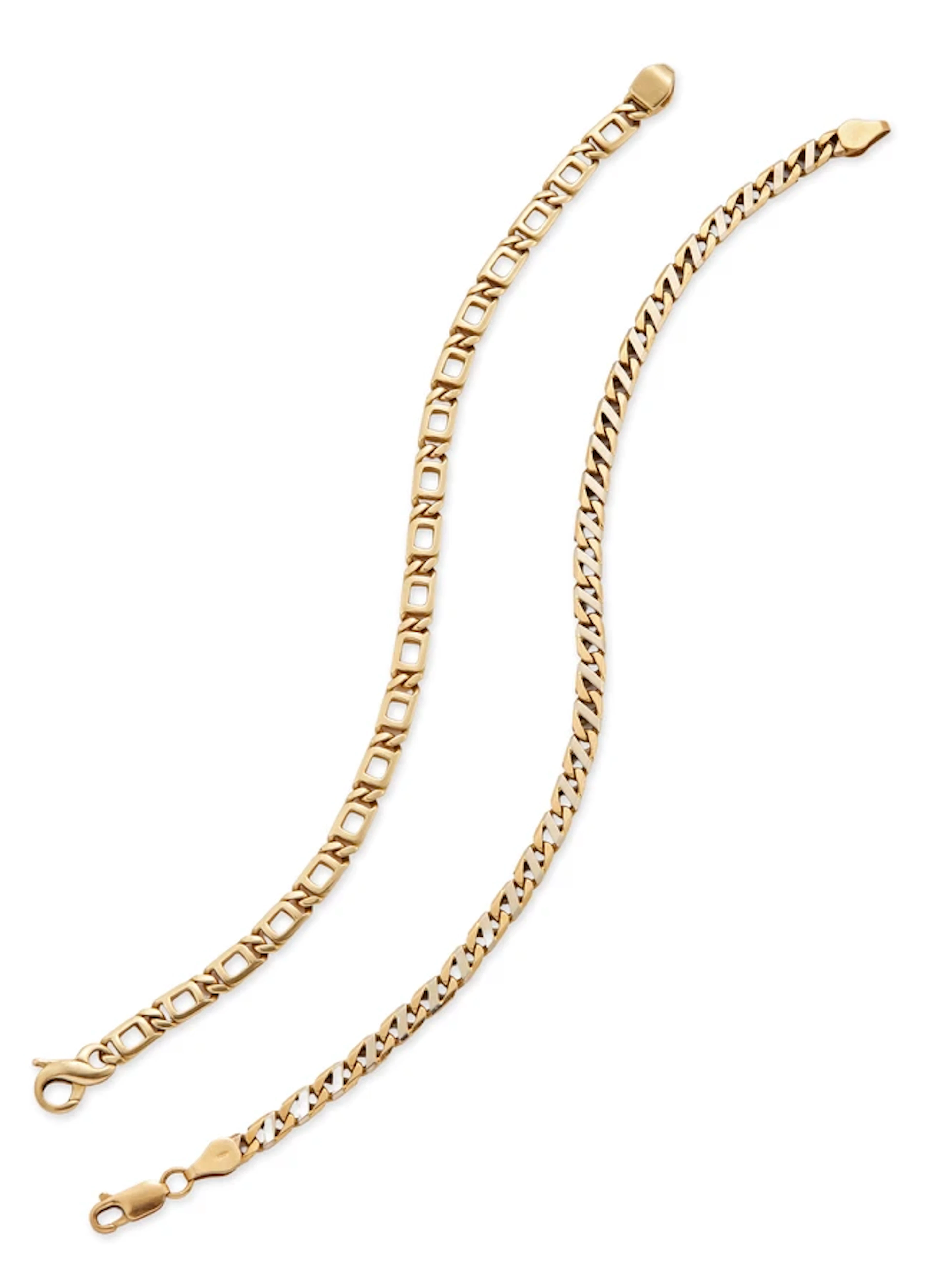 Two 18ct gold bracelets