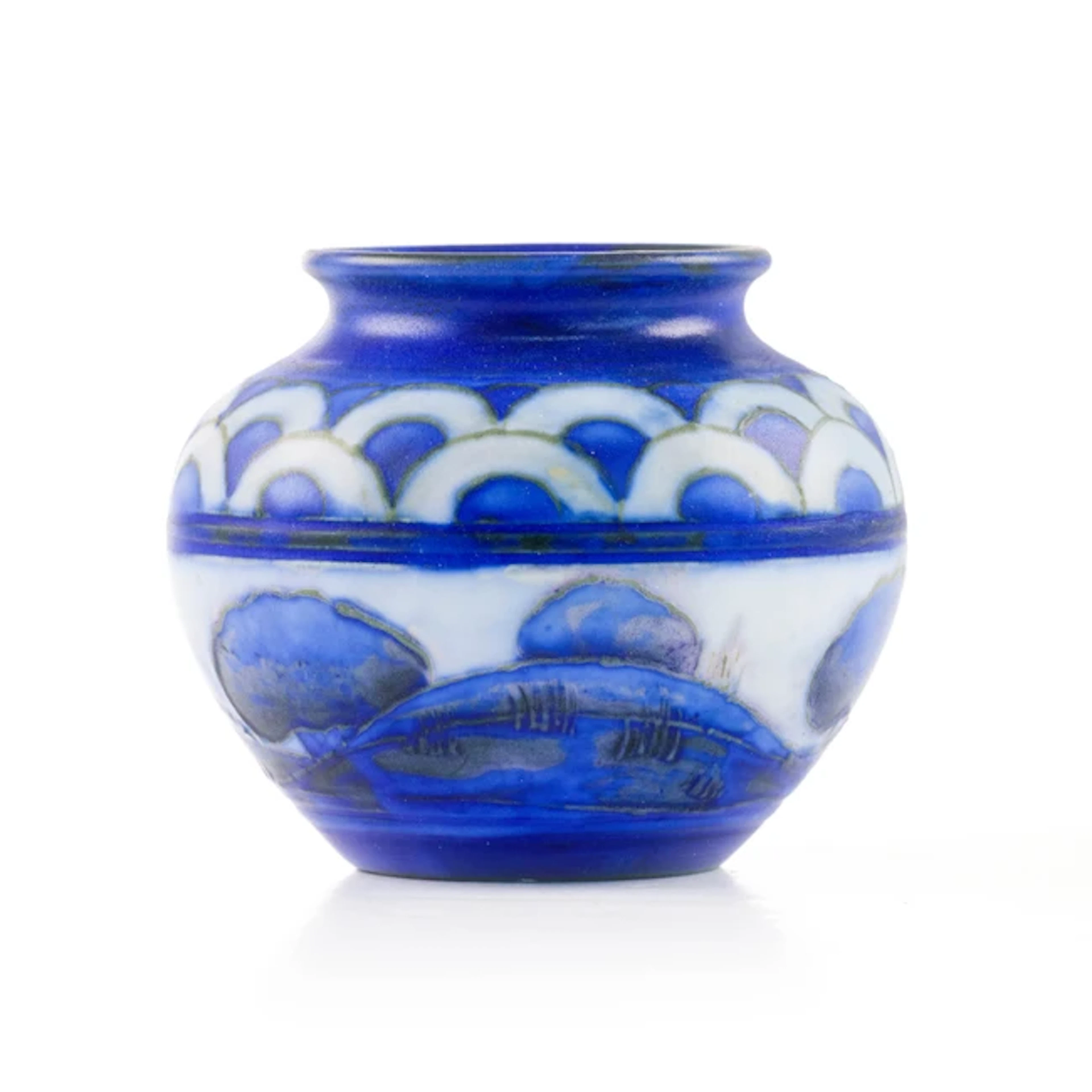 William Moorcroft (1872-1945) Dawn pattern squat vase
