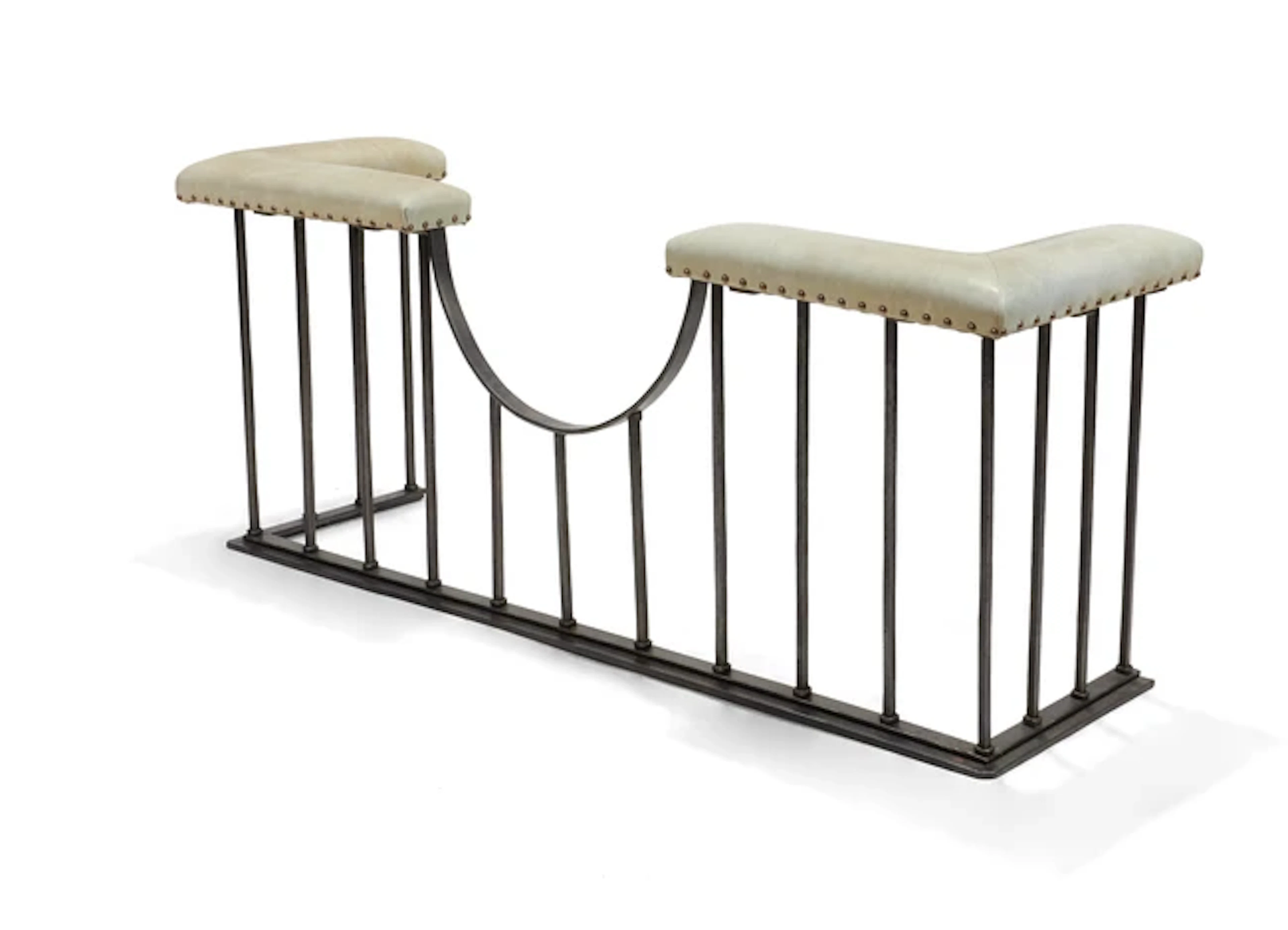 An English wrought-iron club fender