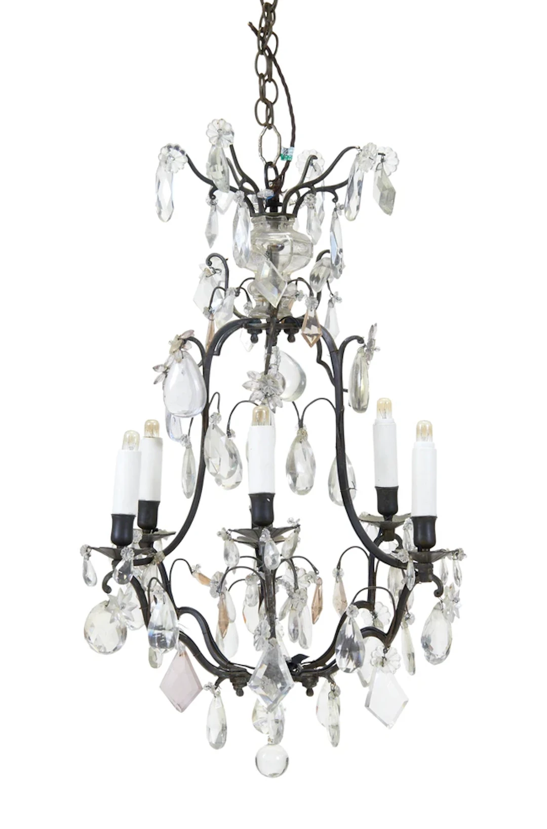 French Six light chandelier