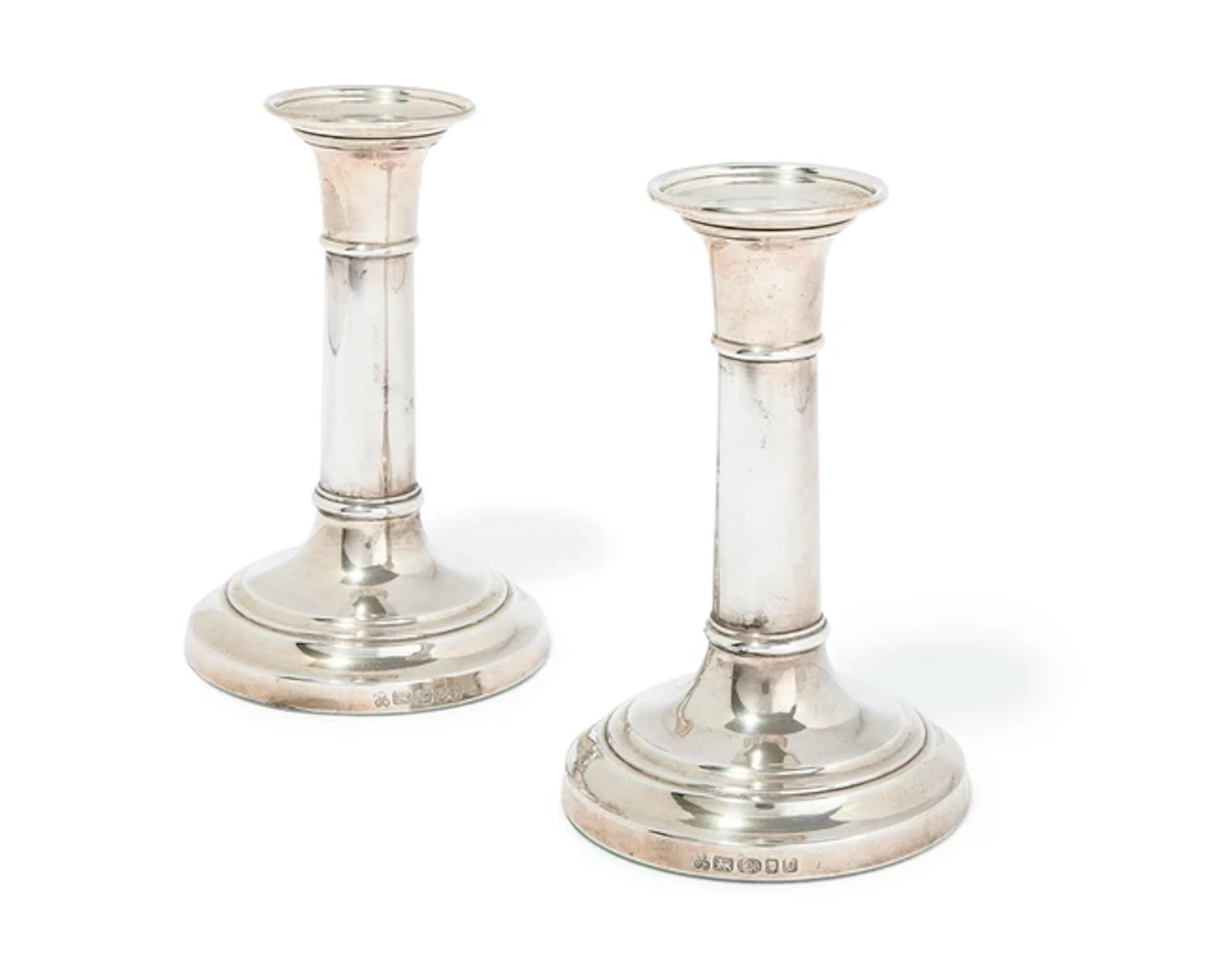 A pair of Elizabeth II silver candlesticks