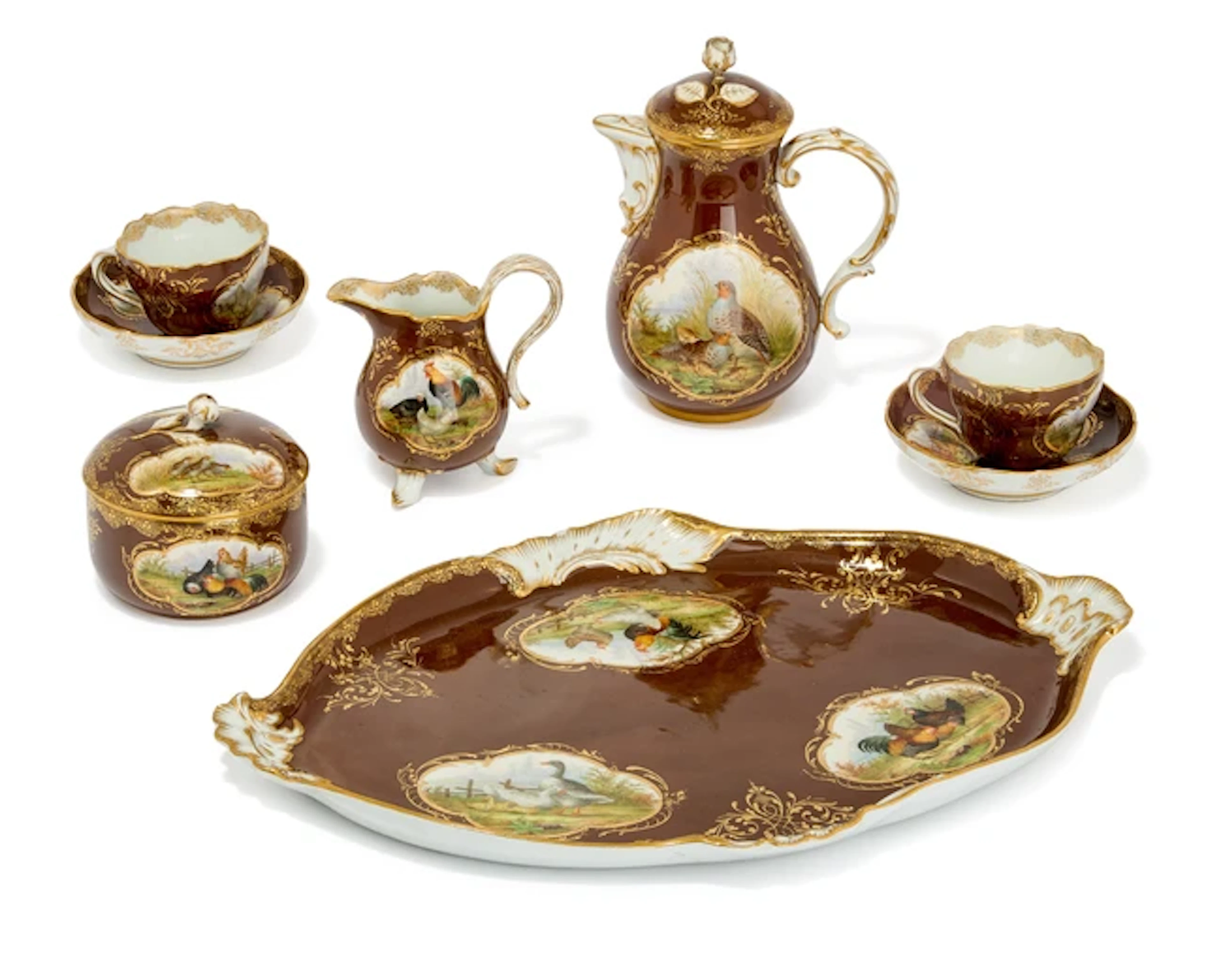 A Meissen porcelain tête-à-tête