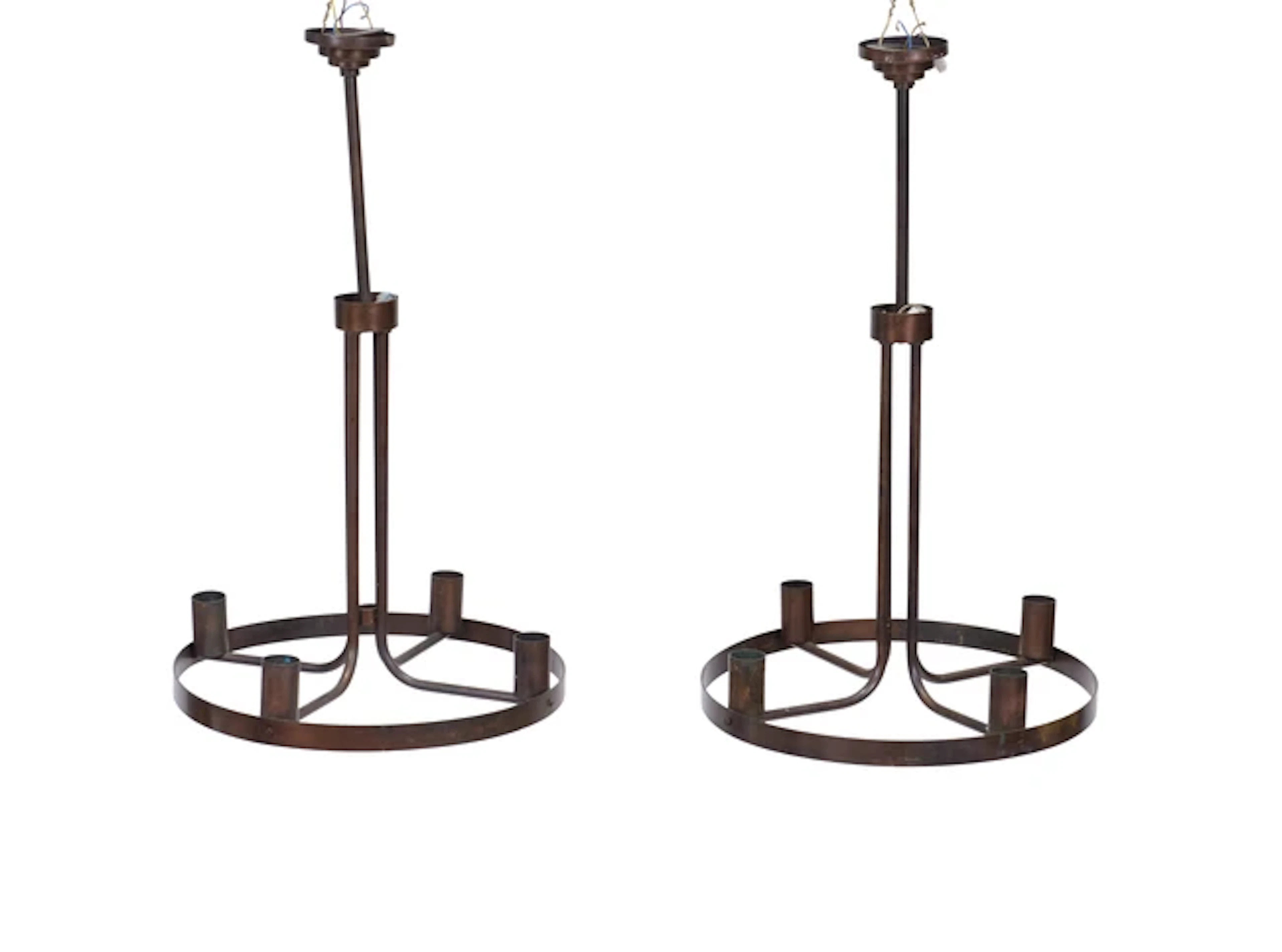 French Pair of ceiling lights