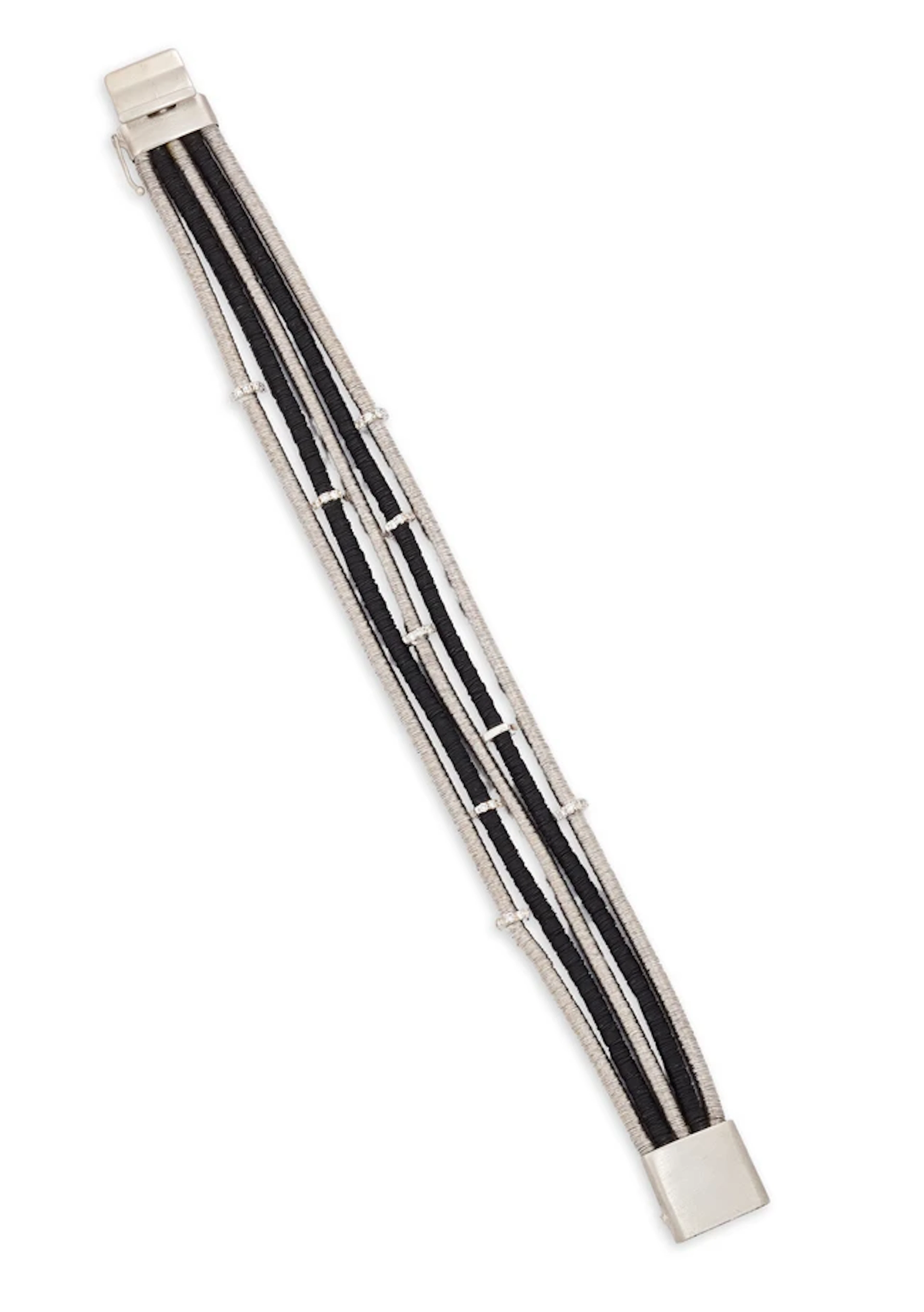 A diamond set five row bracelet