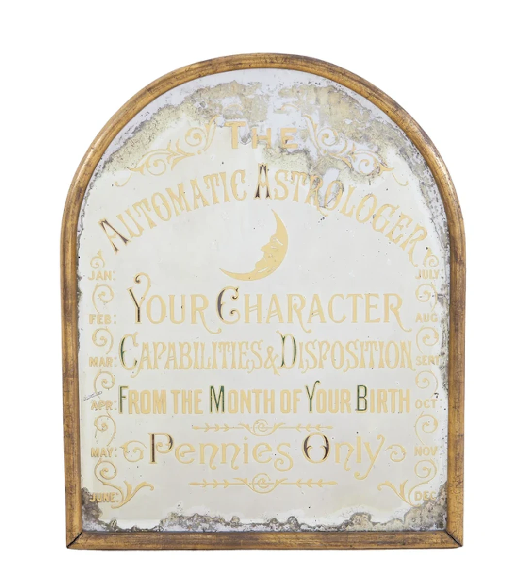 British 'The Automatic Astrologer' wall mirror
