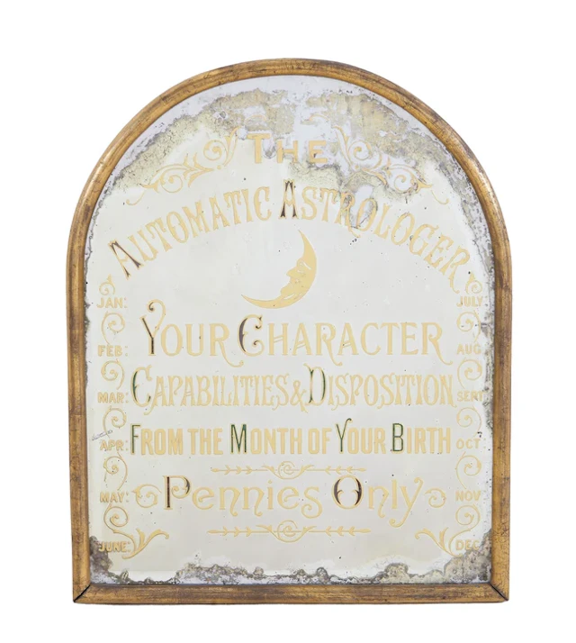British 'The Automatic Astrologer' wall mirror