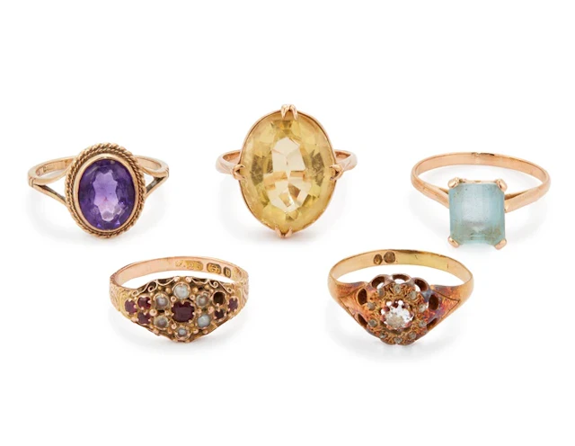 A group of five rings