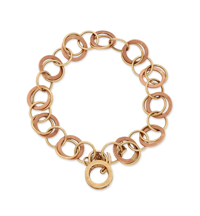 A 9ct gold two colour bracelet