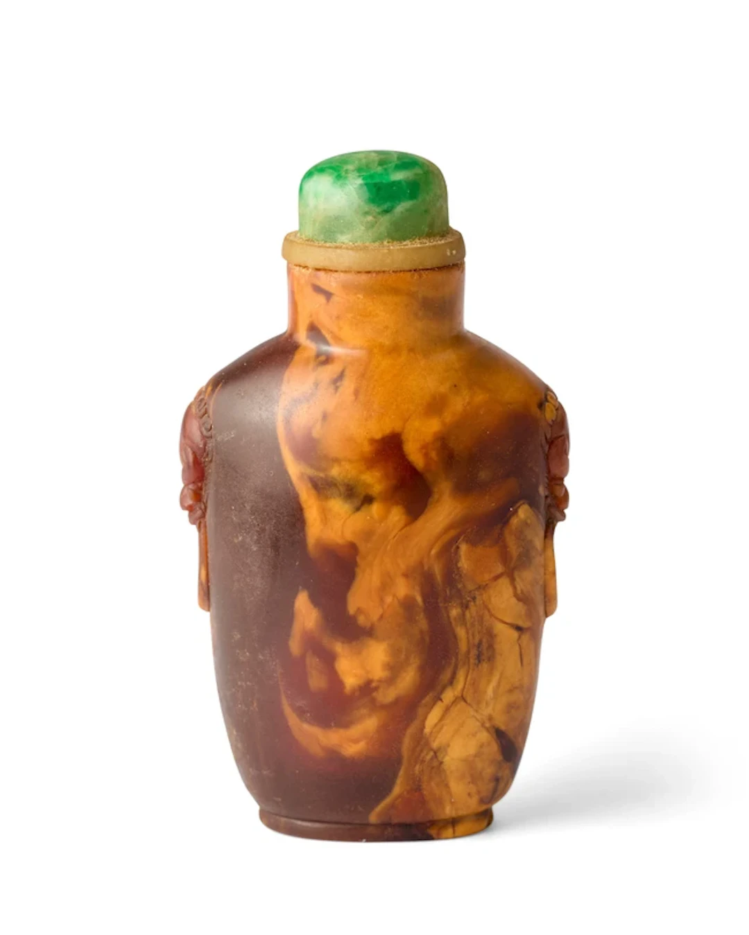 A Chinese amber snuff bottle Qing dynasty