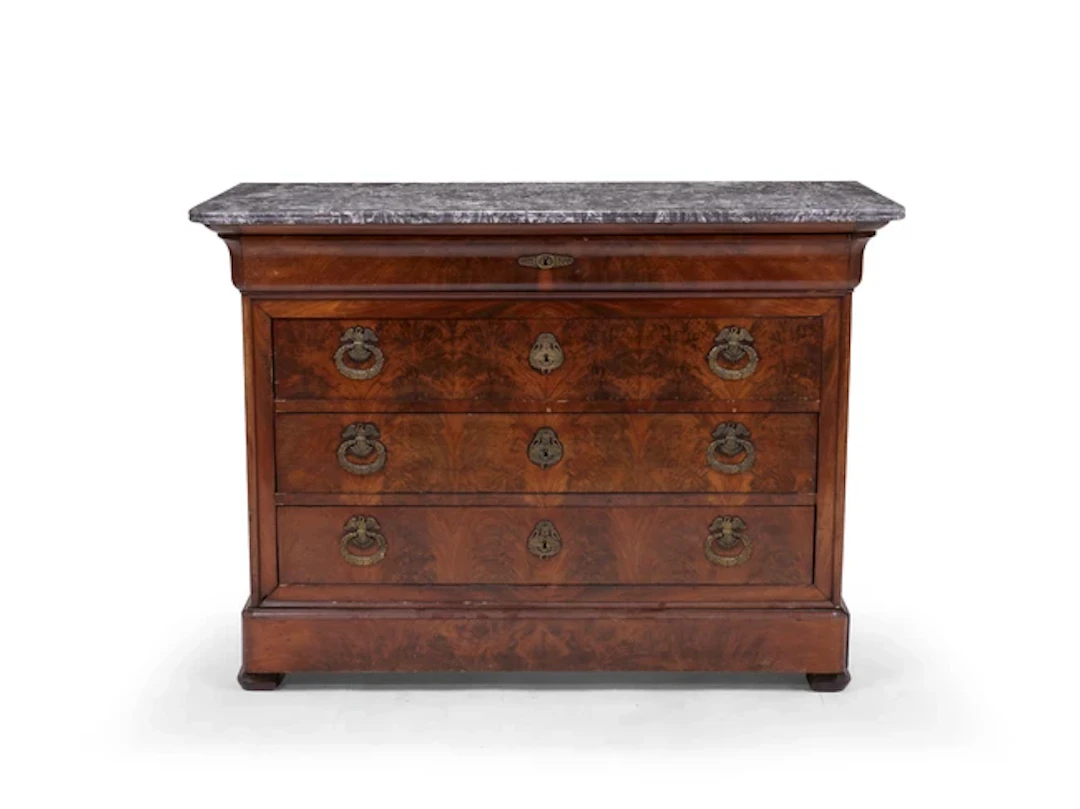An Empire mahogany commode