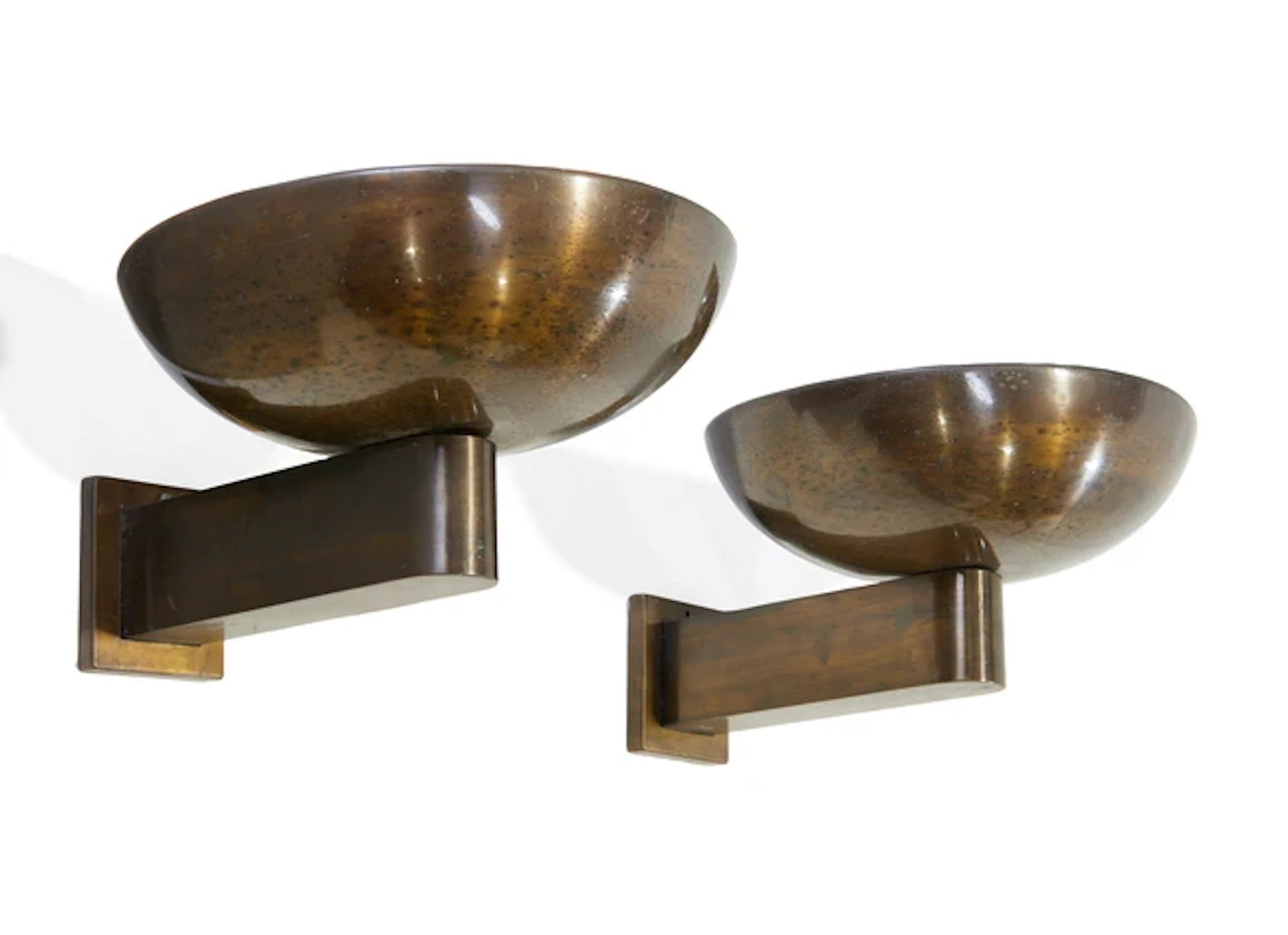 Art Deco Pair of uplighter wall lights