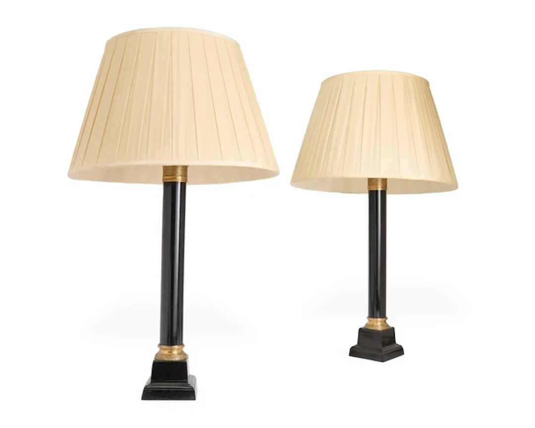 Two pairs of table lamps