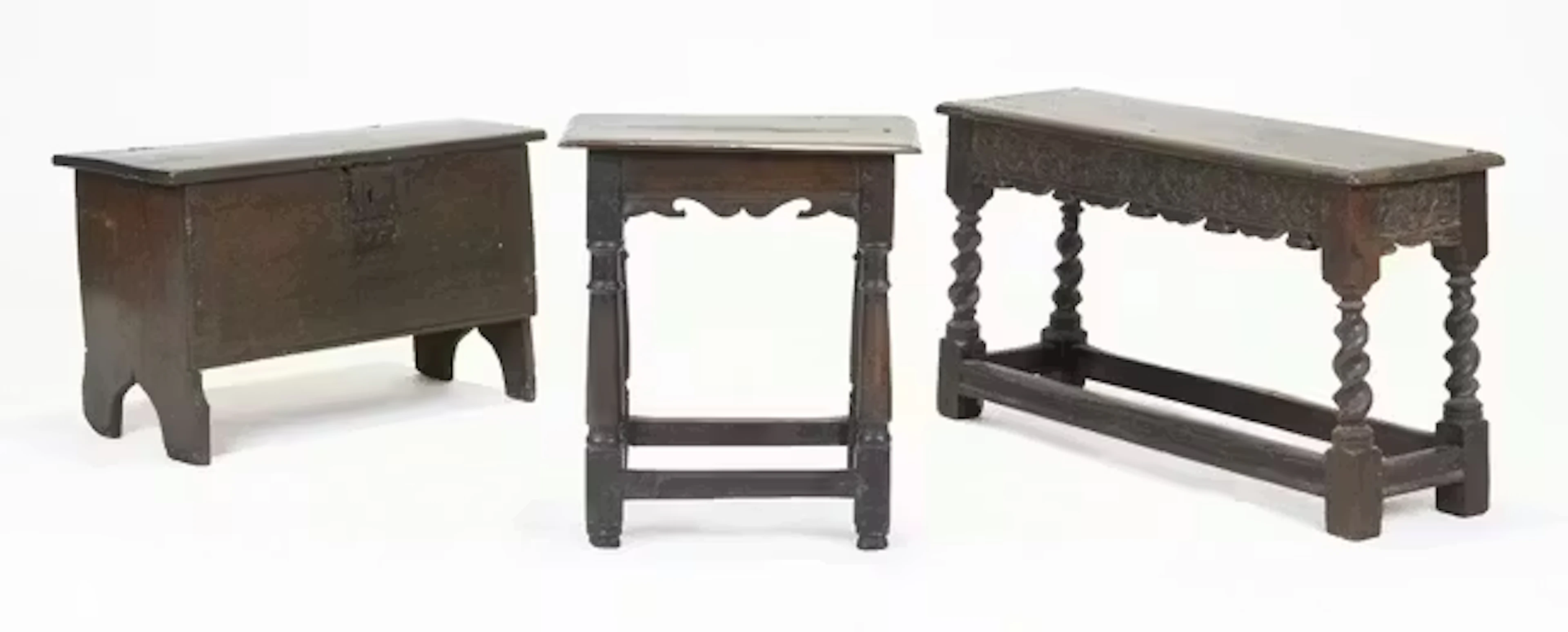 An English oak long stool
