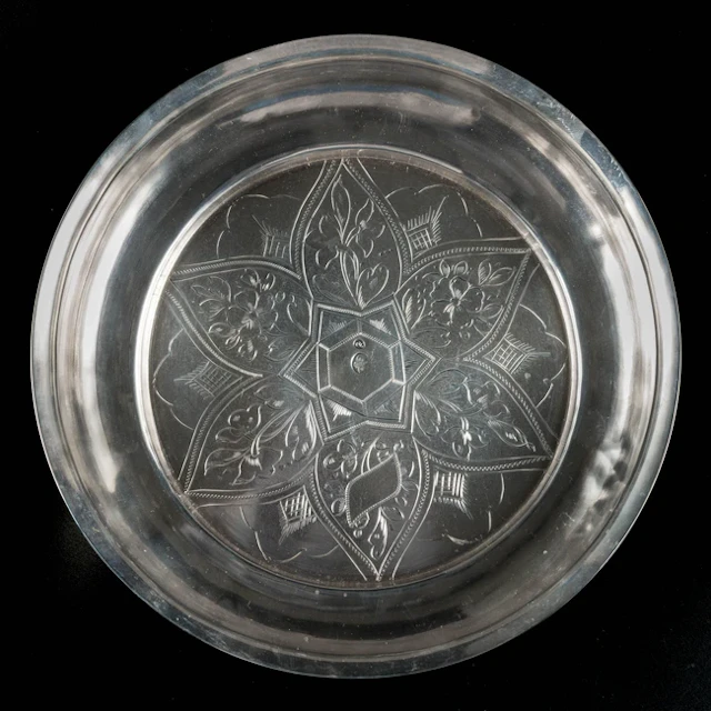 A silver dish
