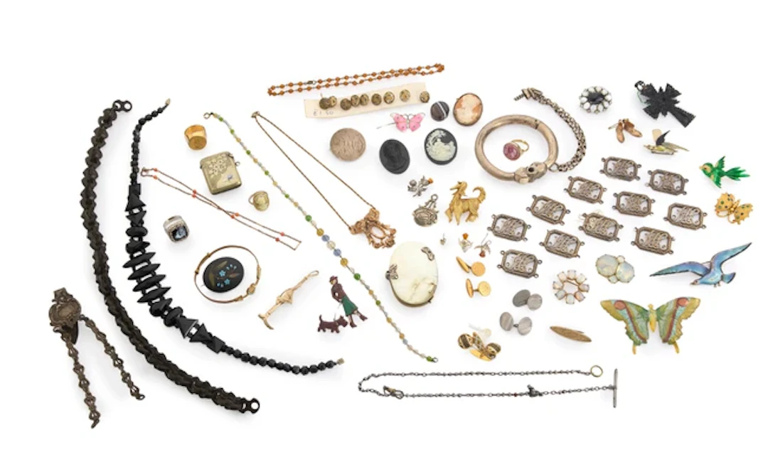 A group of 19th century and later silver and costume jewellery
