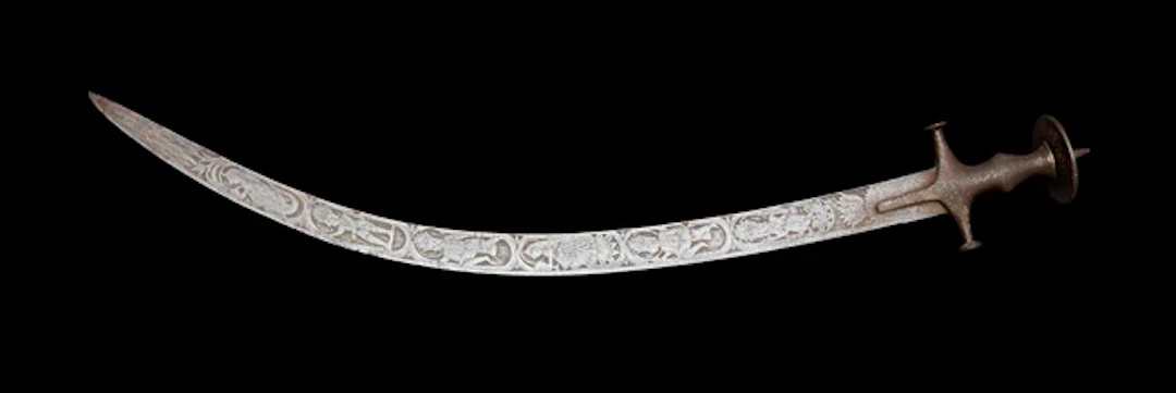 A steel hilted tulwar