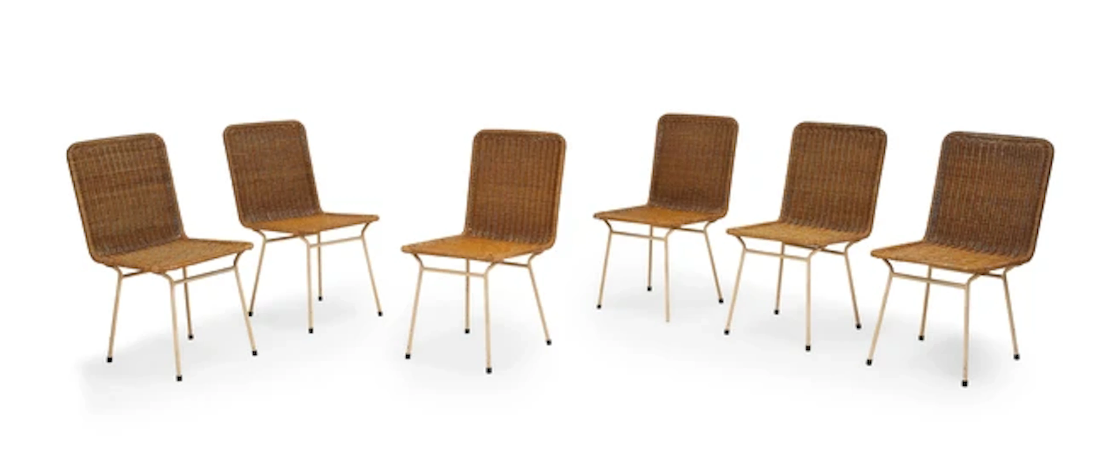 Carlo Hauner (1927-1996) Six dining chairs