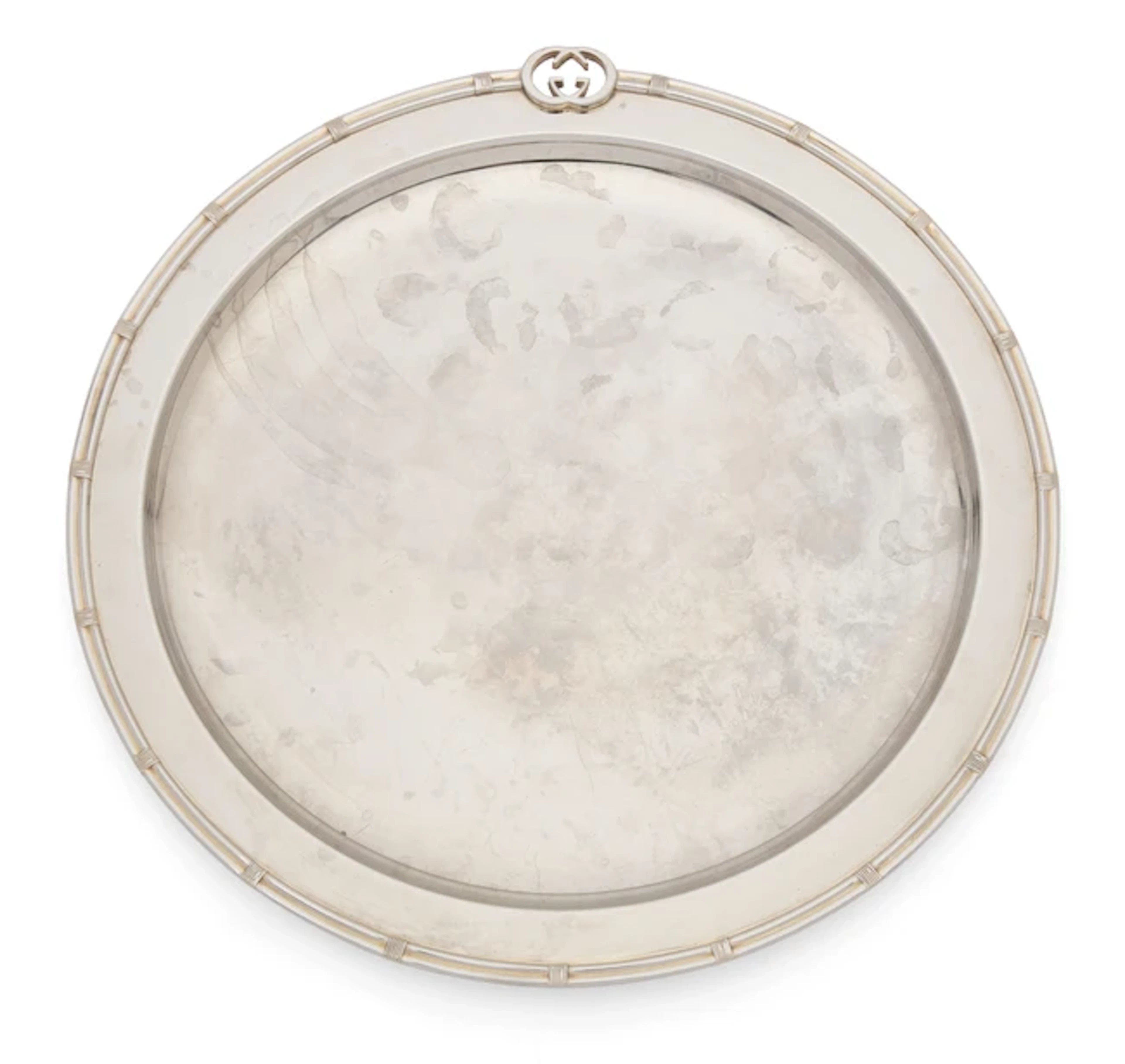 An Italian silver-plated plate