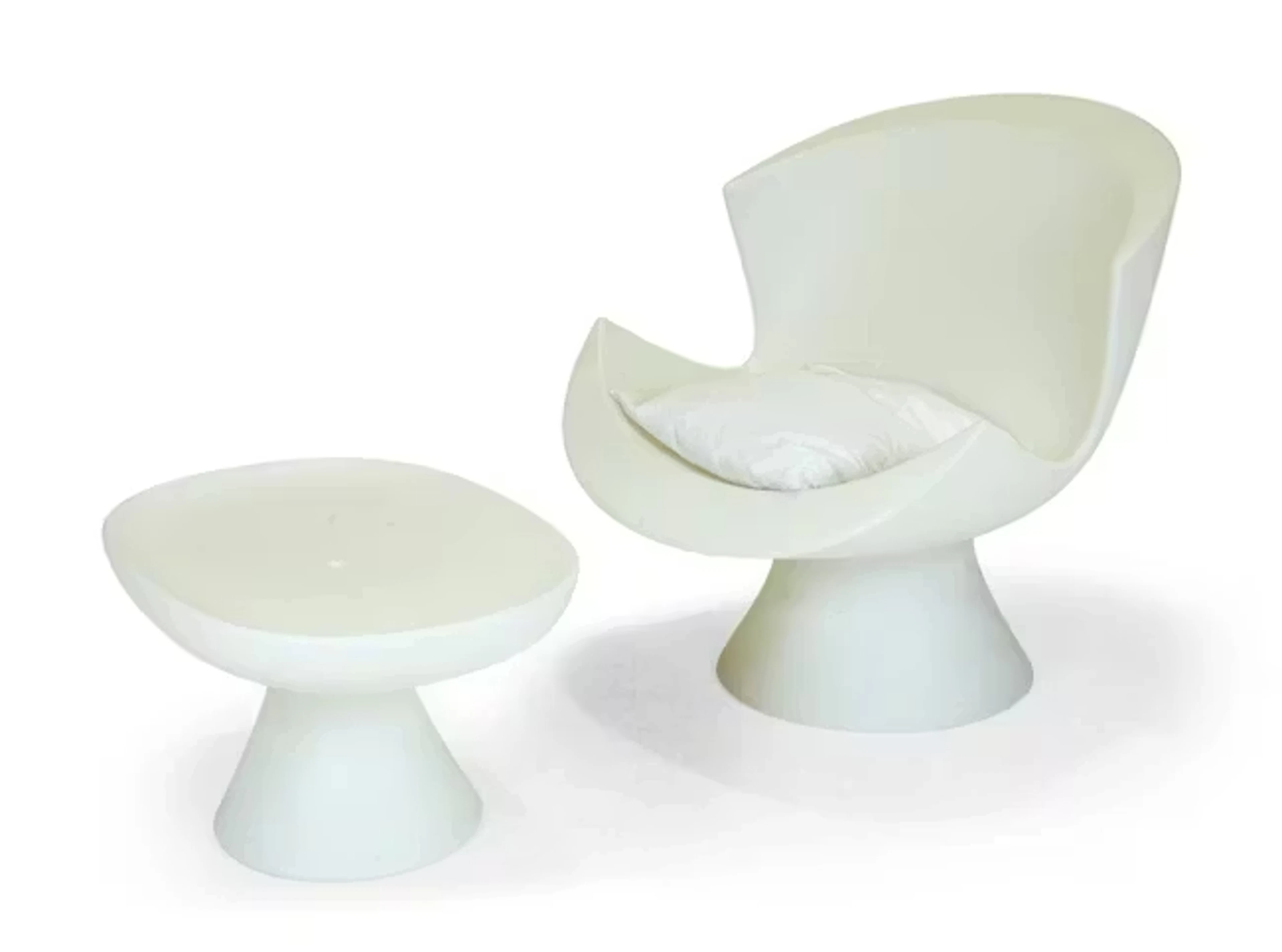Karim Rashid (b.1960) For Label 'Kite' chair and 'Mini Kite' ottoman