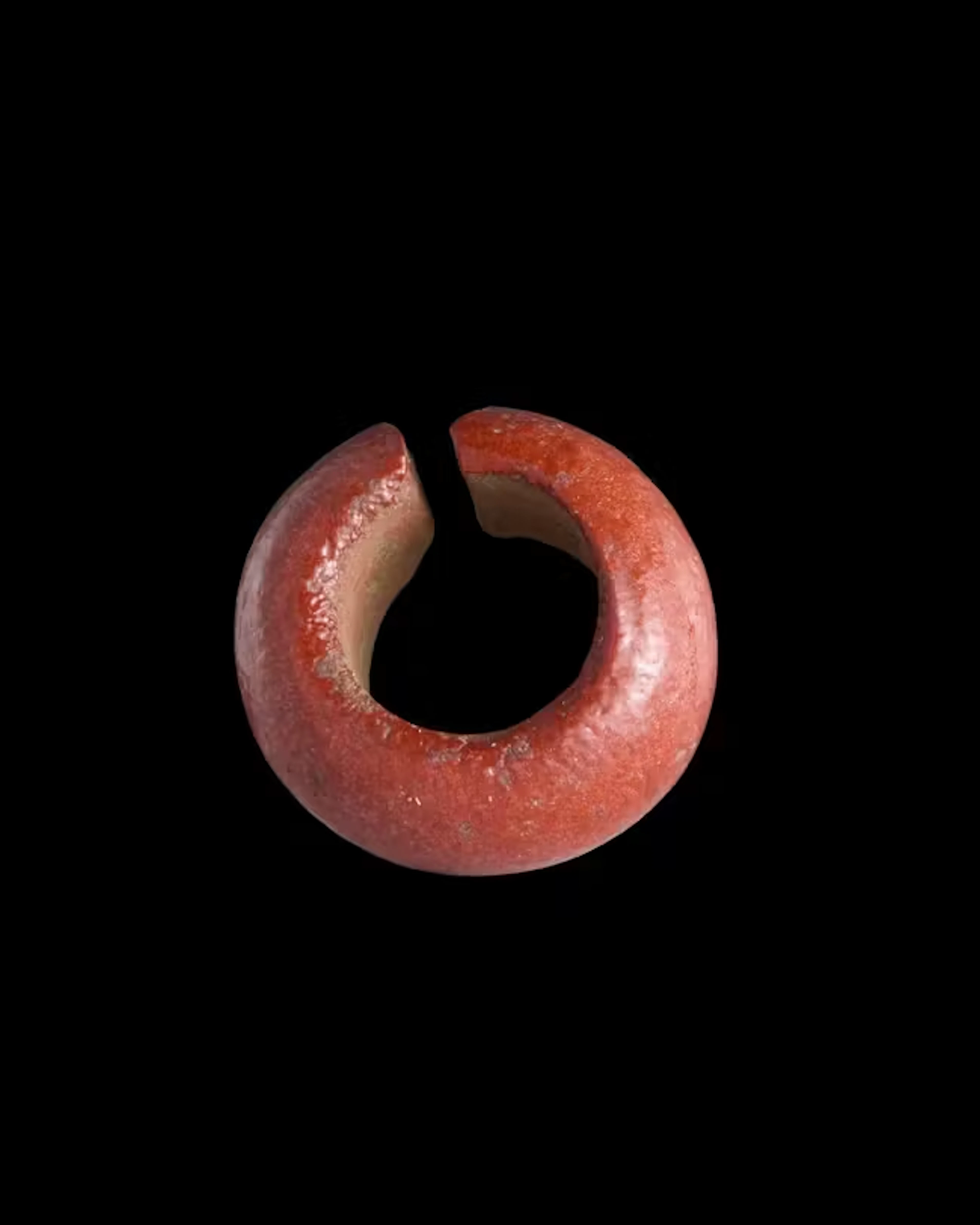 An Egyptian faience hair ring,Third Intermediate Period