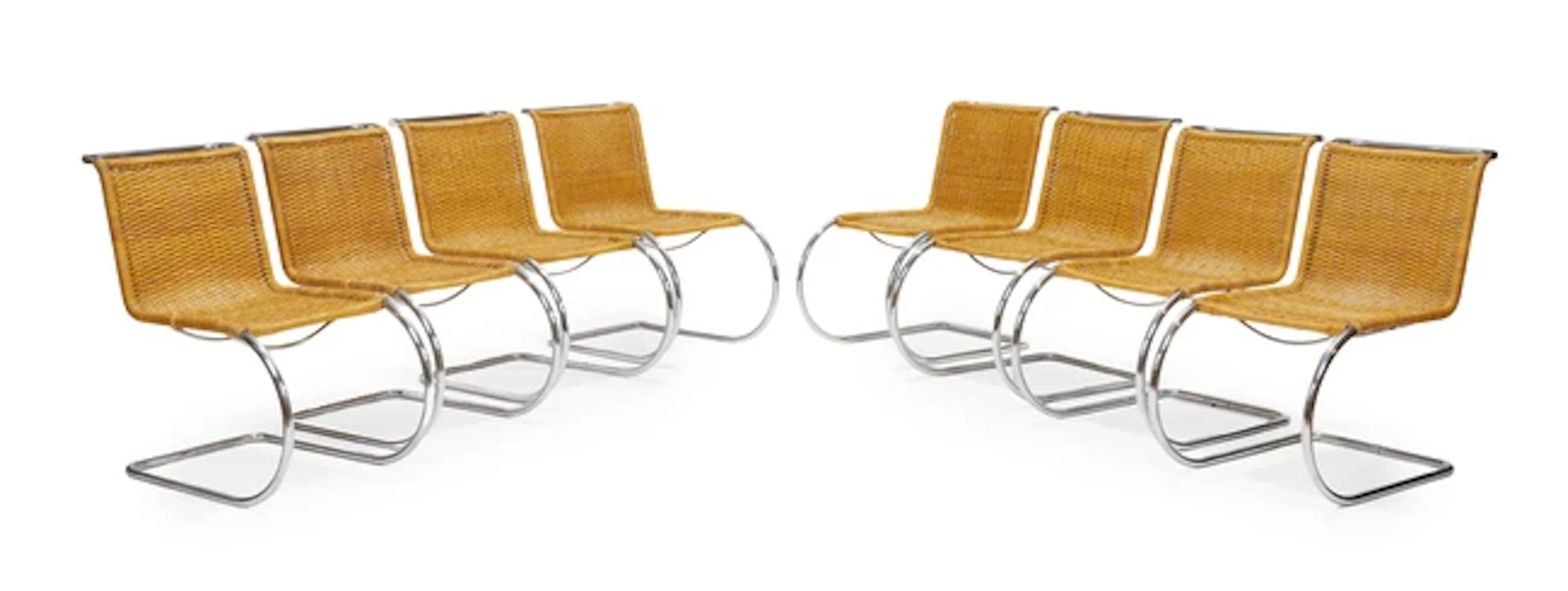 Ludwig Mies Van Der Rohe (1886-1969) Set of eight 'MR10' cantilever chairs