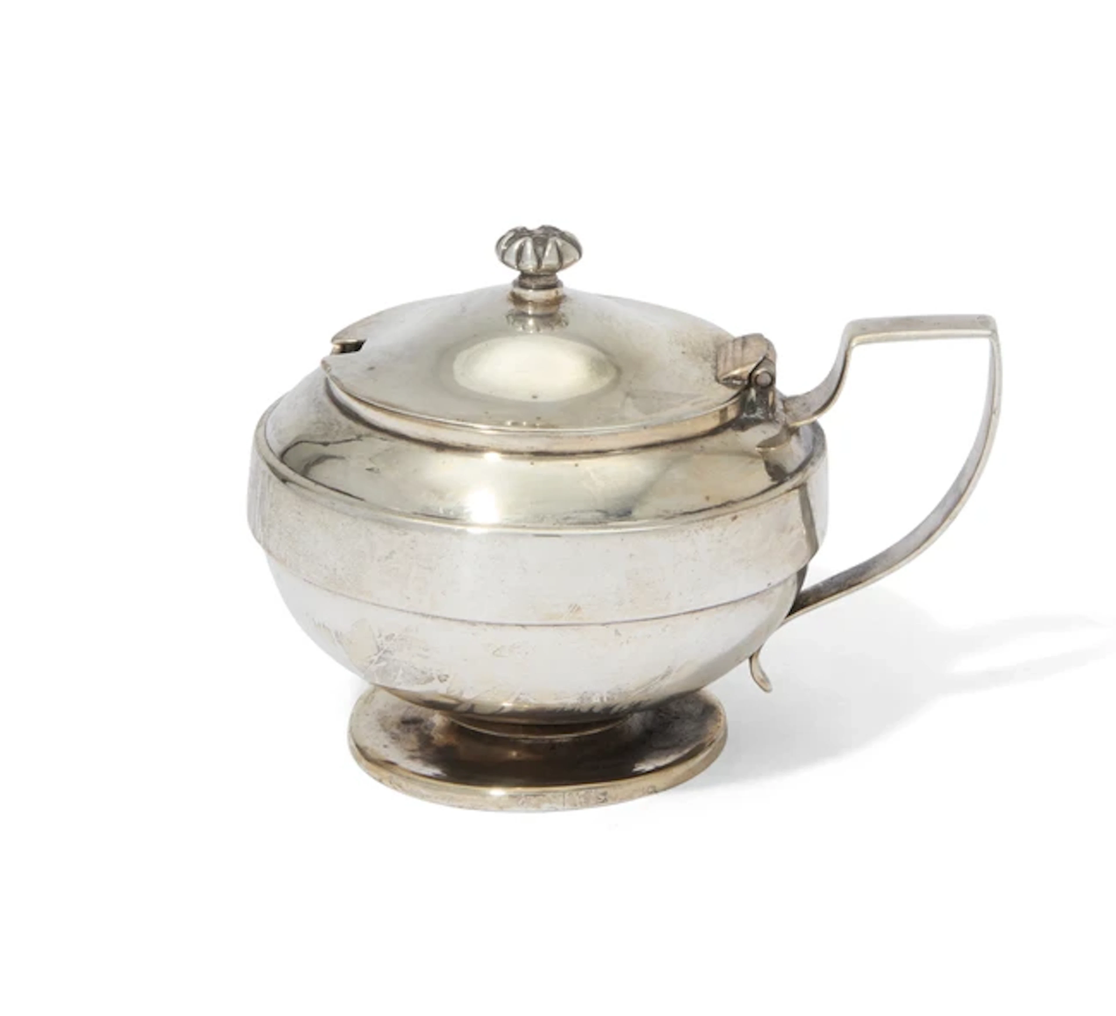A 19th century silver mustard pot