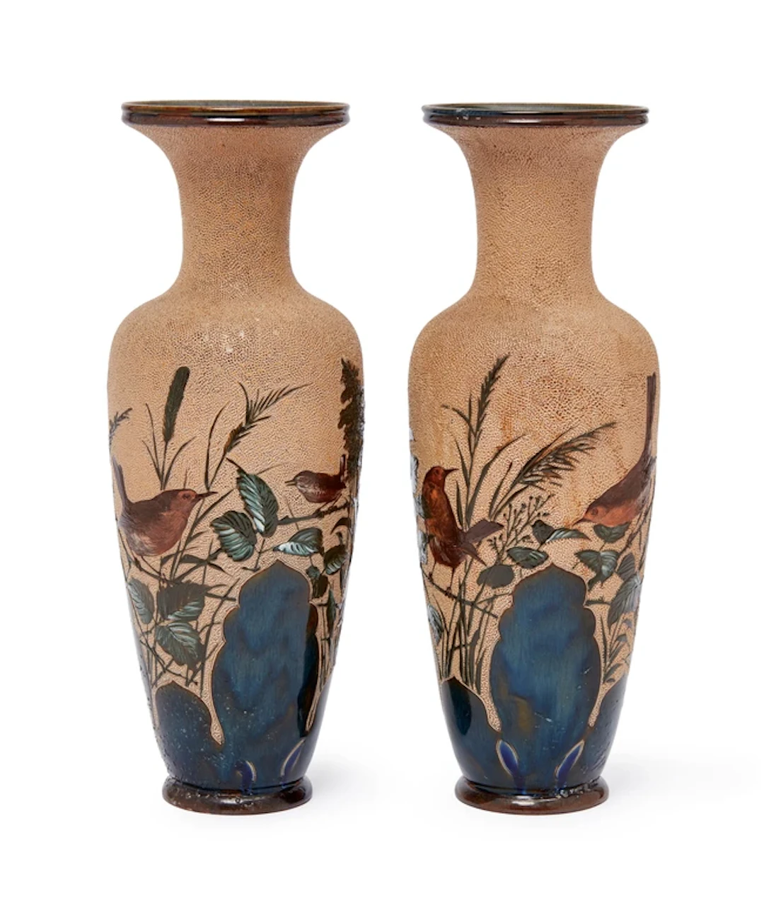 Florence Barlow (1856-1909) for Doulton Lambeth Pair of...