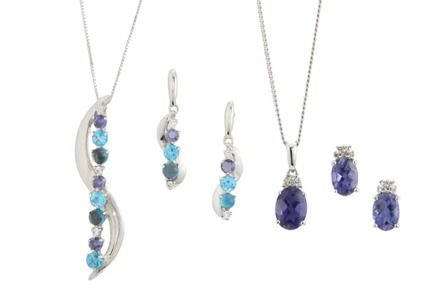 Two necklace and earring sets