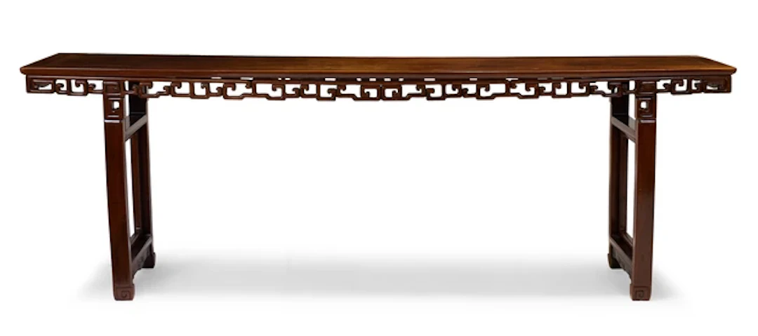 A massive Chinese hongmu trestle altar table Qing dynasty