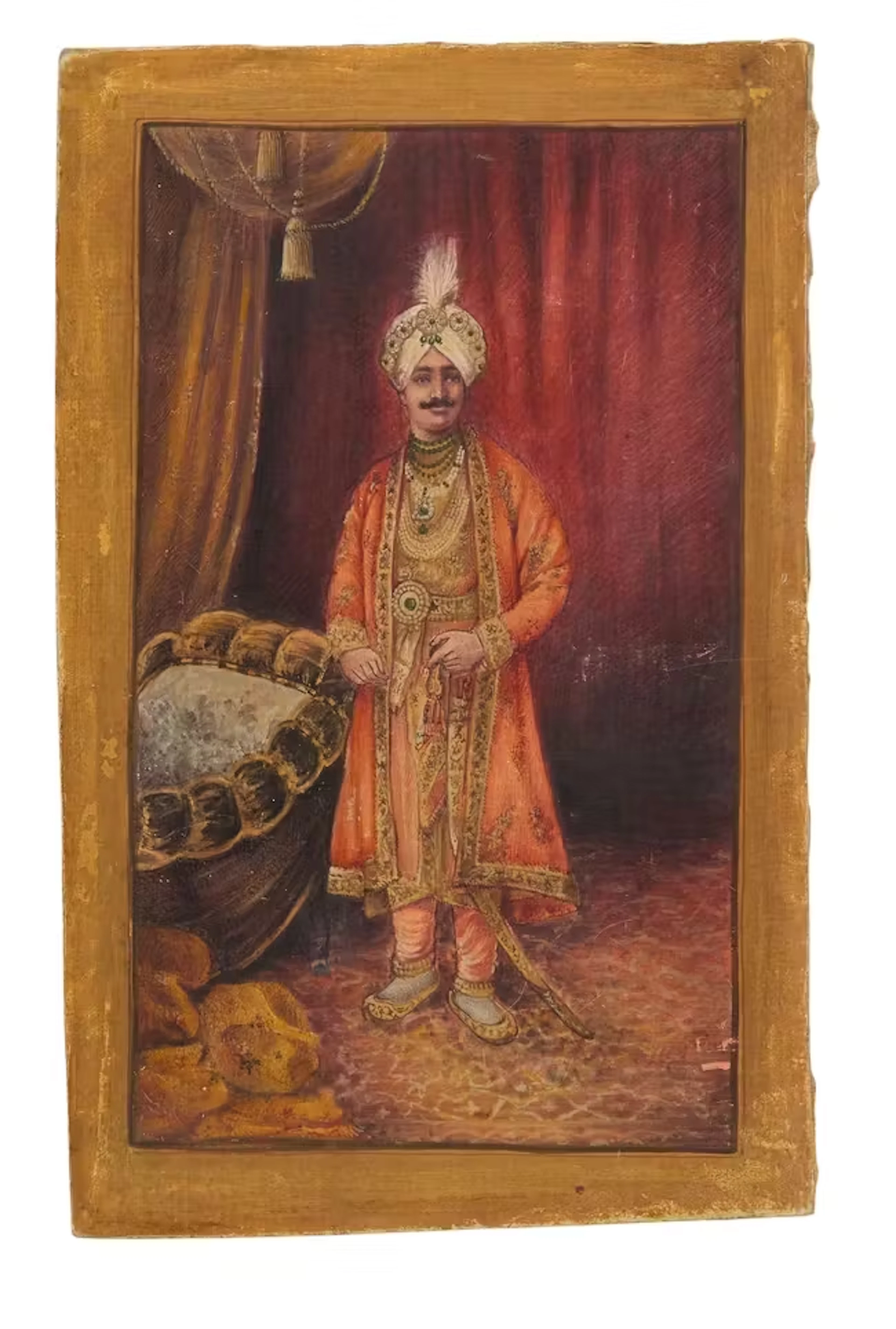 A standing portrait of Nawab Muhammad Ahmad Ali Khan of Malerkotla