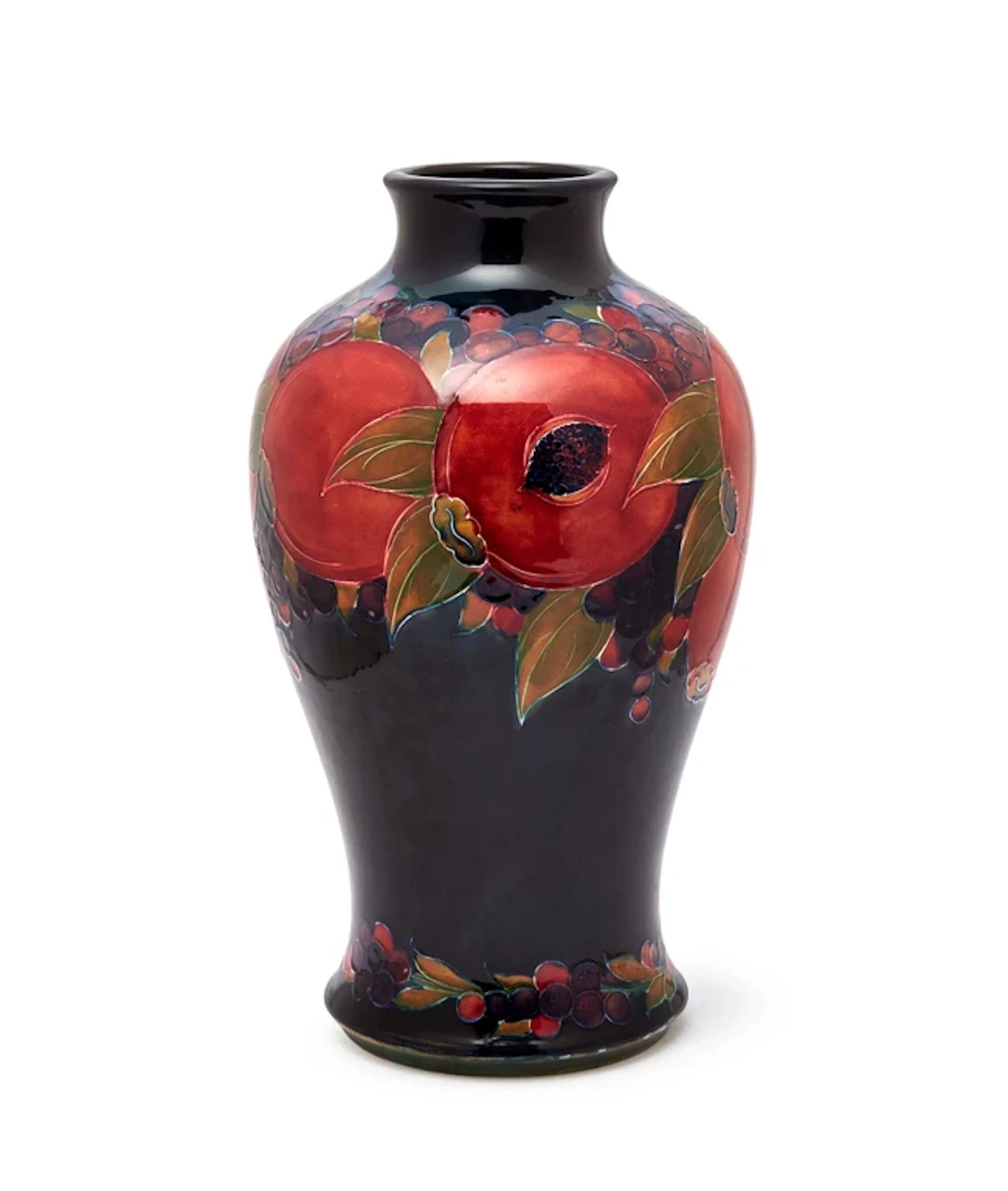 William Moorcroft (1872-1945) Pomegranate pattern baluster vase