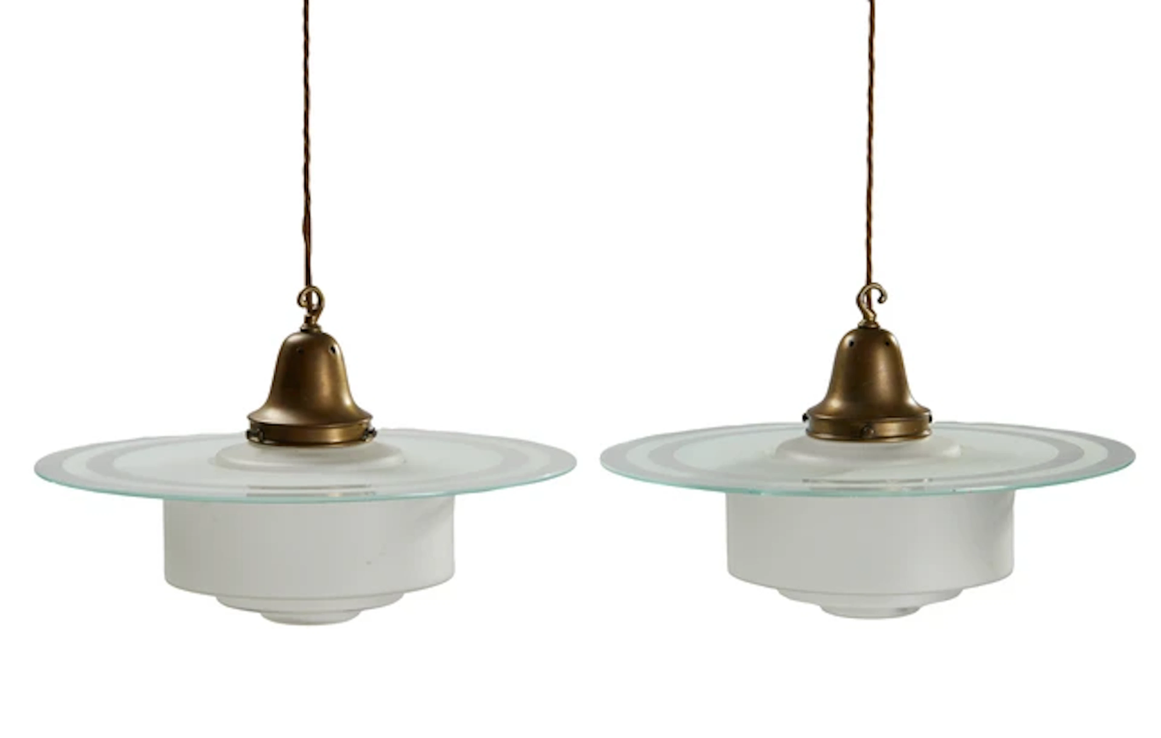 Art Deco Pair of ceiling lights