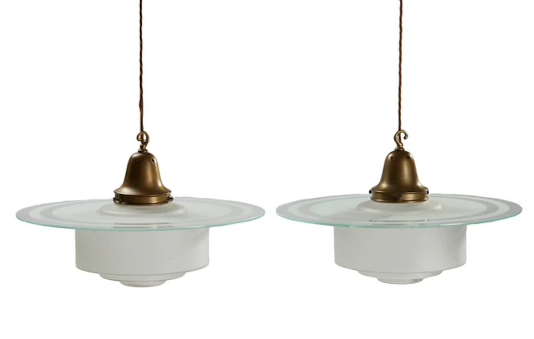 Art Deco Pair of ceiling lights
