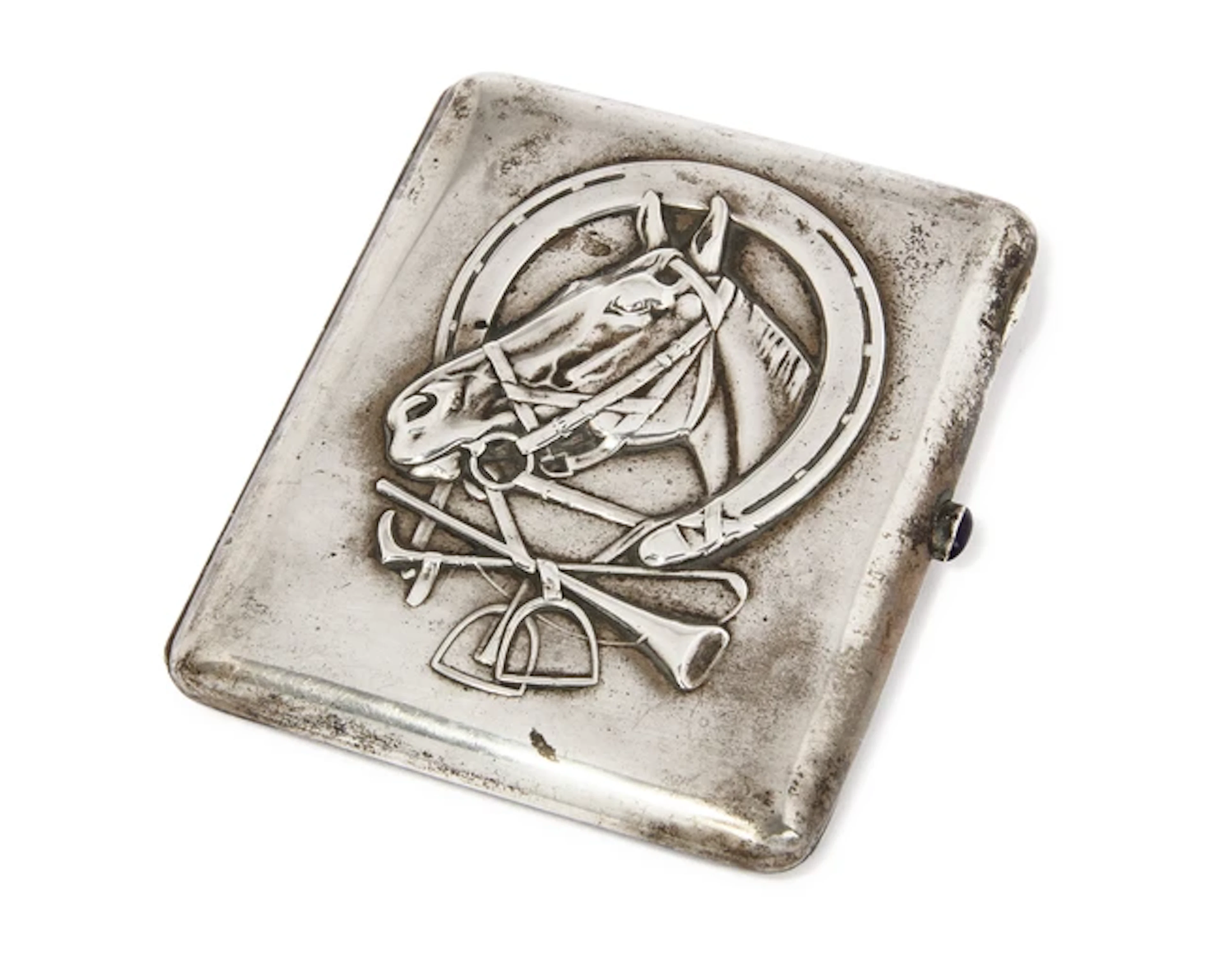 A Nicholas II Russian silver cigarette case
