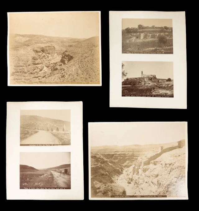A set of 26 black-and-white photographs of landscapes in...